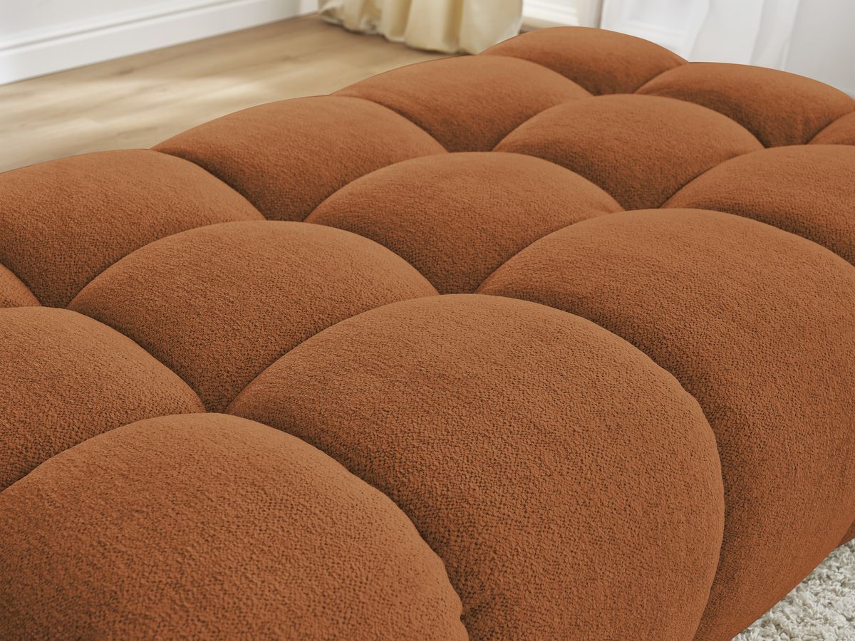 Bobochic Everest Pouf 166 × 100 cm Melange-Stoff Orange