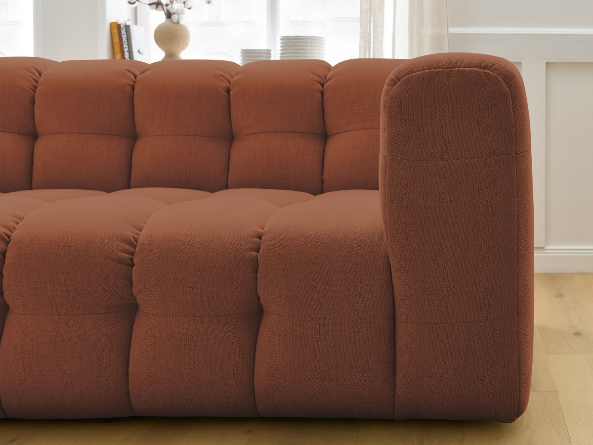 Bobochic Cloud Ecksofa 288 × 184 cm Stoff Orange Ecke links