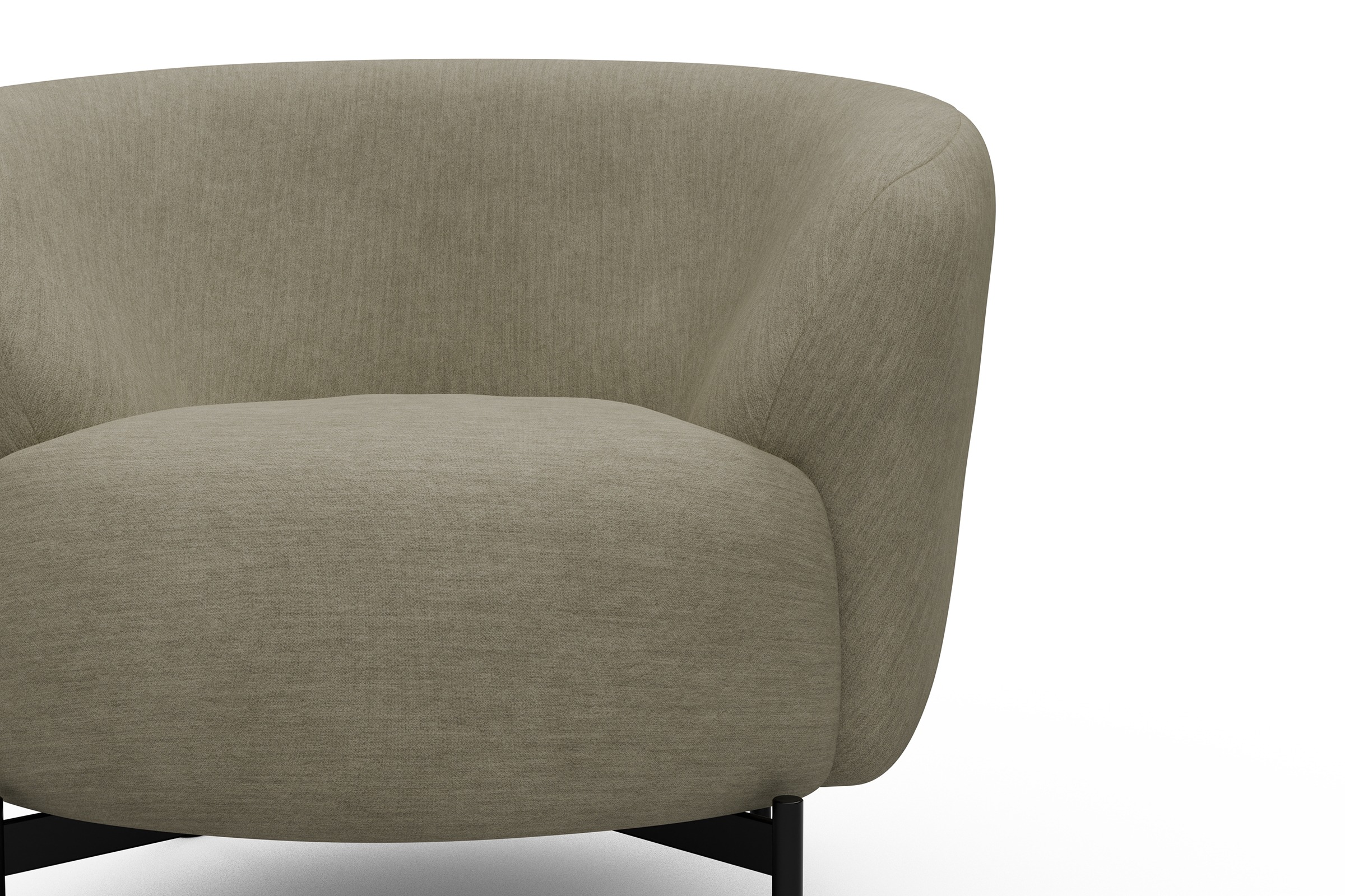 Sessel Ronda X-Metallgestell Schwarz Vivus-Dusty-Sand