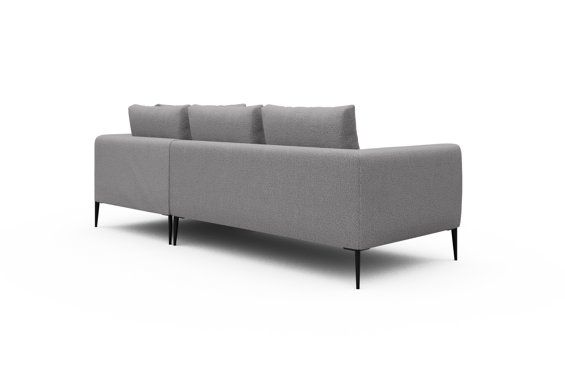 Ecksofa Paul Relax-Ecke rechts mit 2-Sitzer Sama-Grey