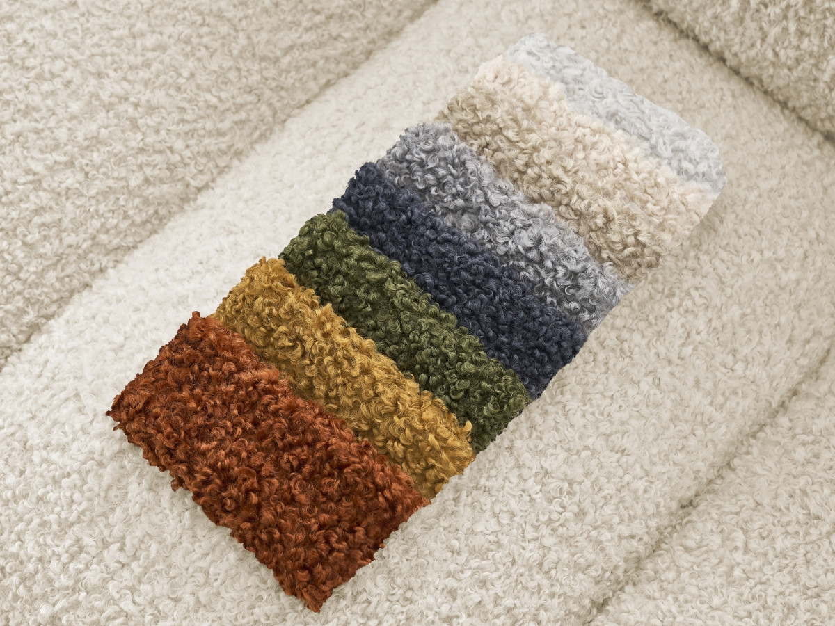 Bobochic Hippolyte Sofa 3-Sitzer Bouclé-Stoff Beige