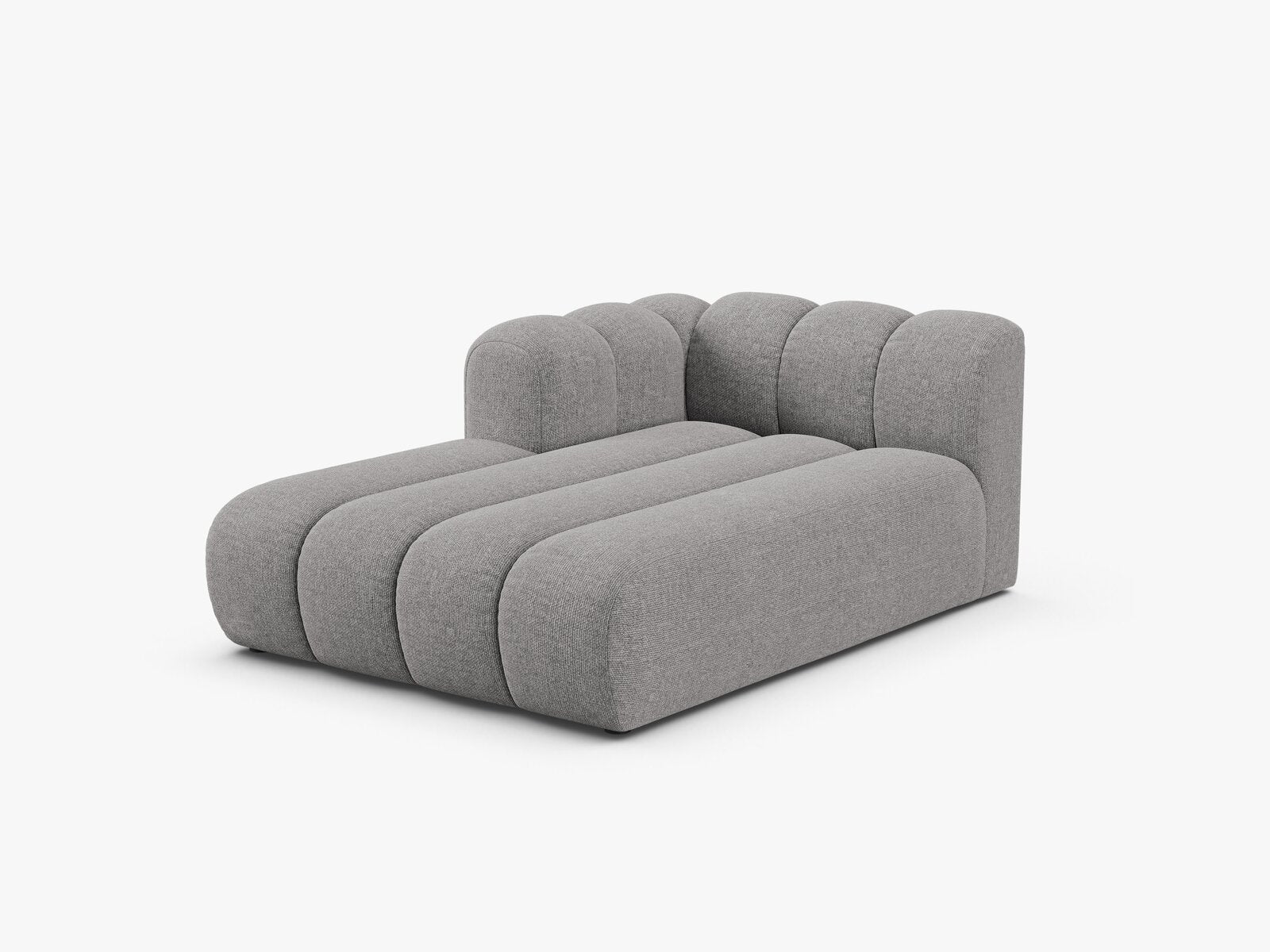 Micadoni Recamiere Lupine 2-Sitzer Links Chenille Eden Hellgrau