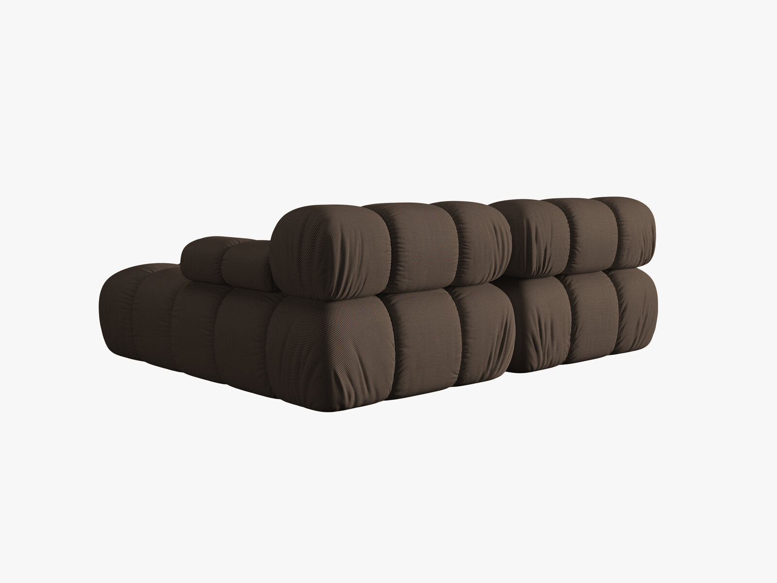 Micadoni Modulares Ecksofa Bellis 3-Sitzer Rechts 3D-Stoff Sonic Braun