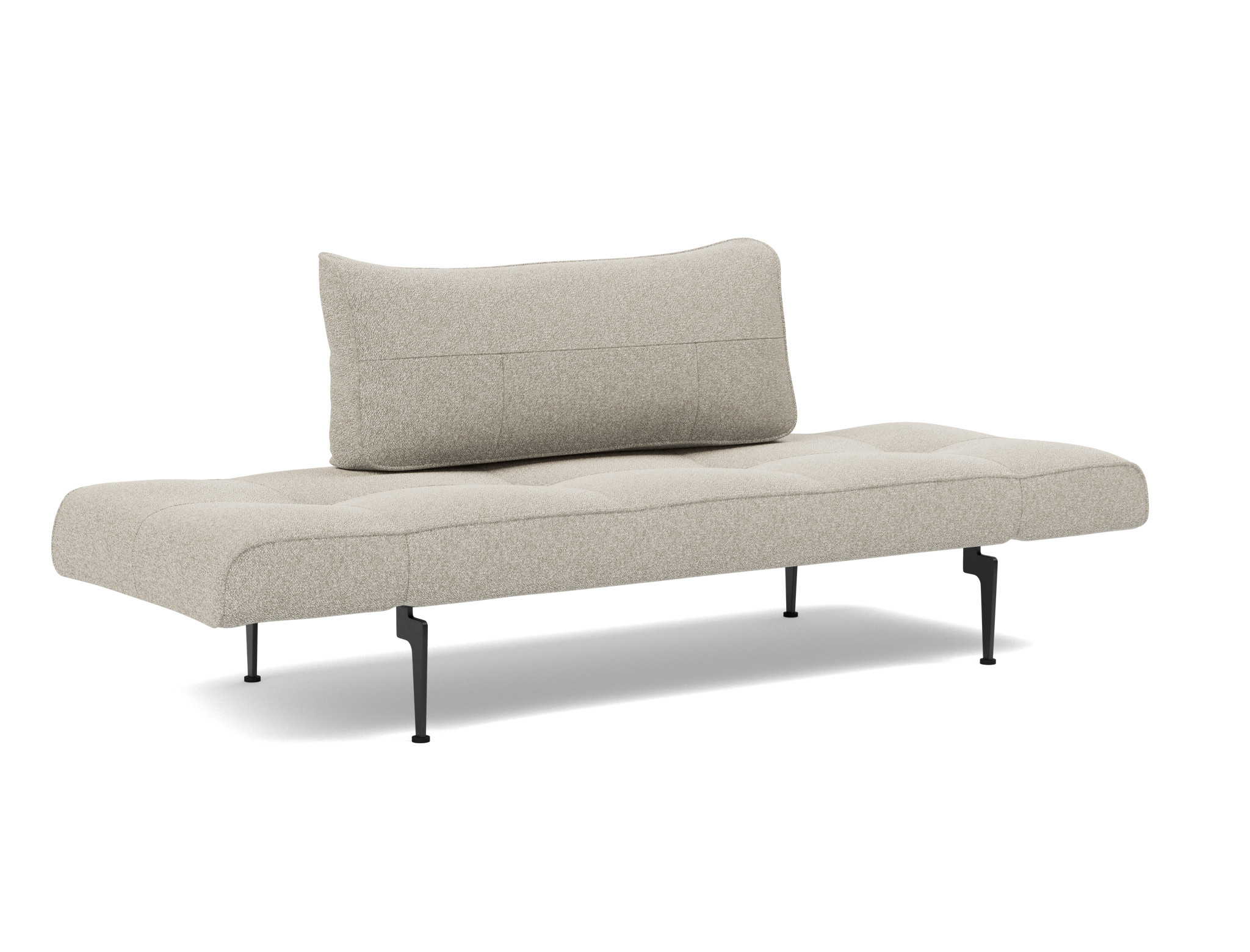 Tagesbett Zeal Boucle Skandi 539-Beige Beine Laser schwarz