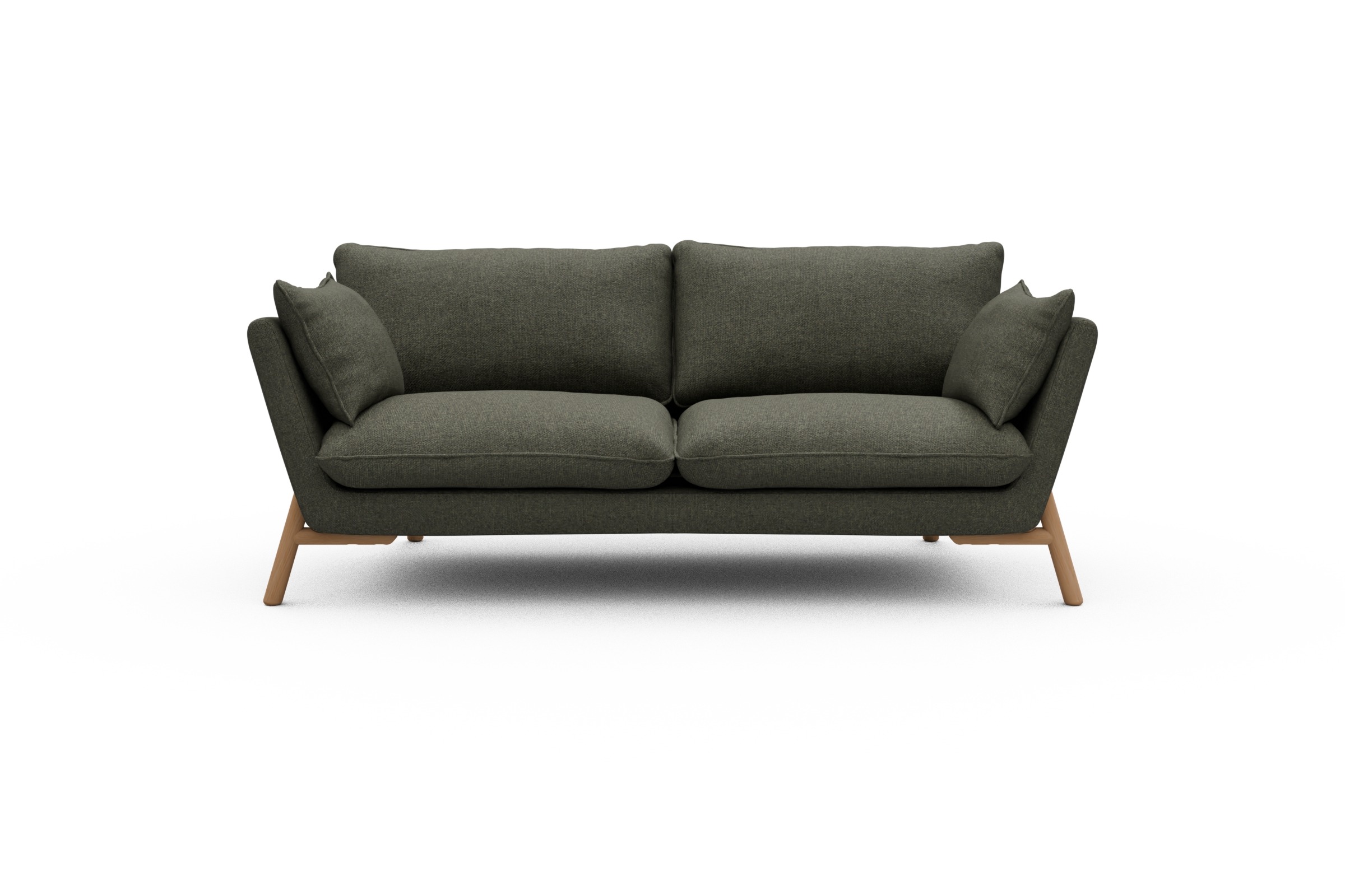 Skandi Home Sofa Emil 2-Sitzer Beinfarbe Eiche Natur Sama-Winter-Moss moebelfaktor