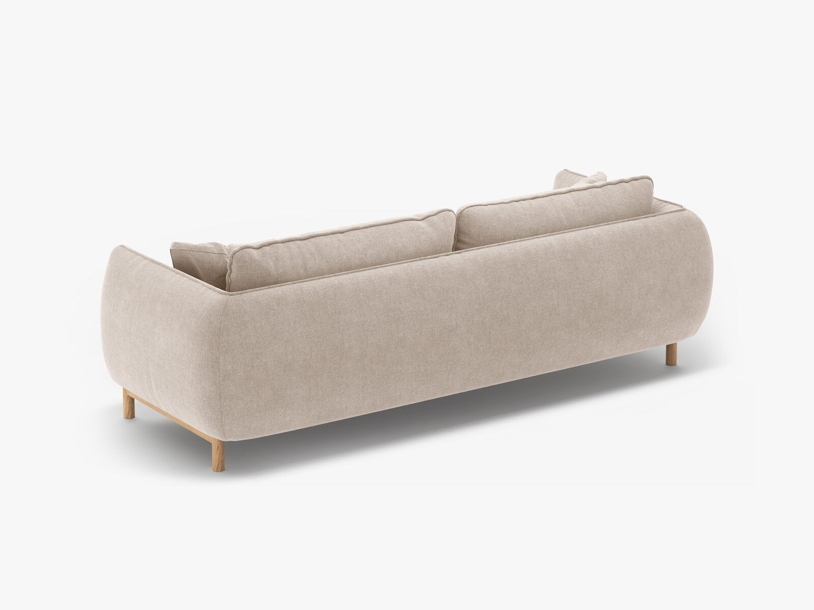Micadoni Ada Sofa 3-Sitzer Strukturierter Stoff Wind Helles Beige