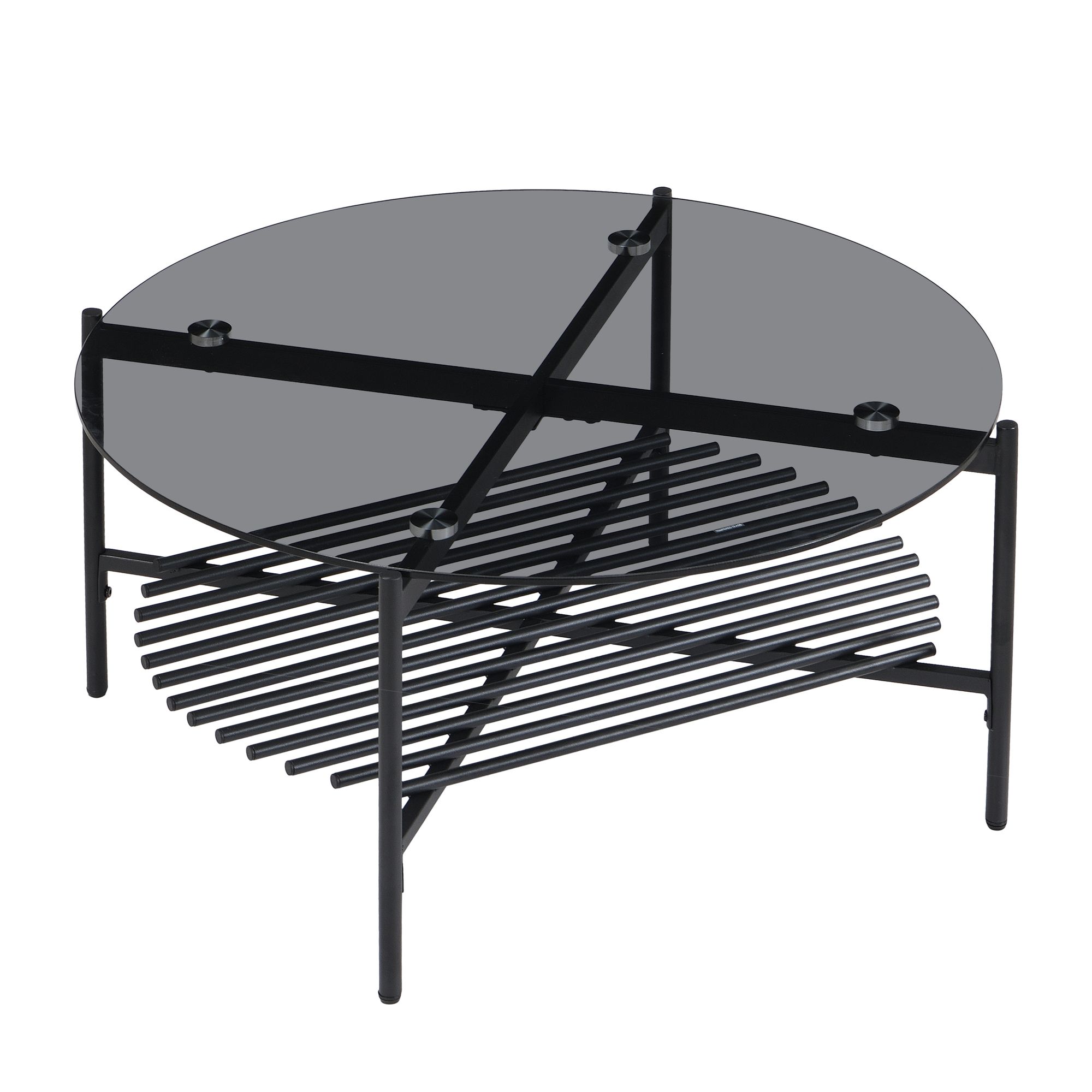 Couchtisch Mundheim Glas Schwarz Ø 80 cm