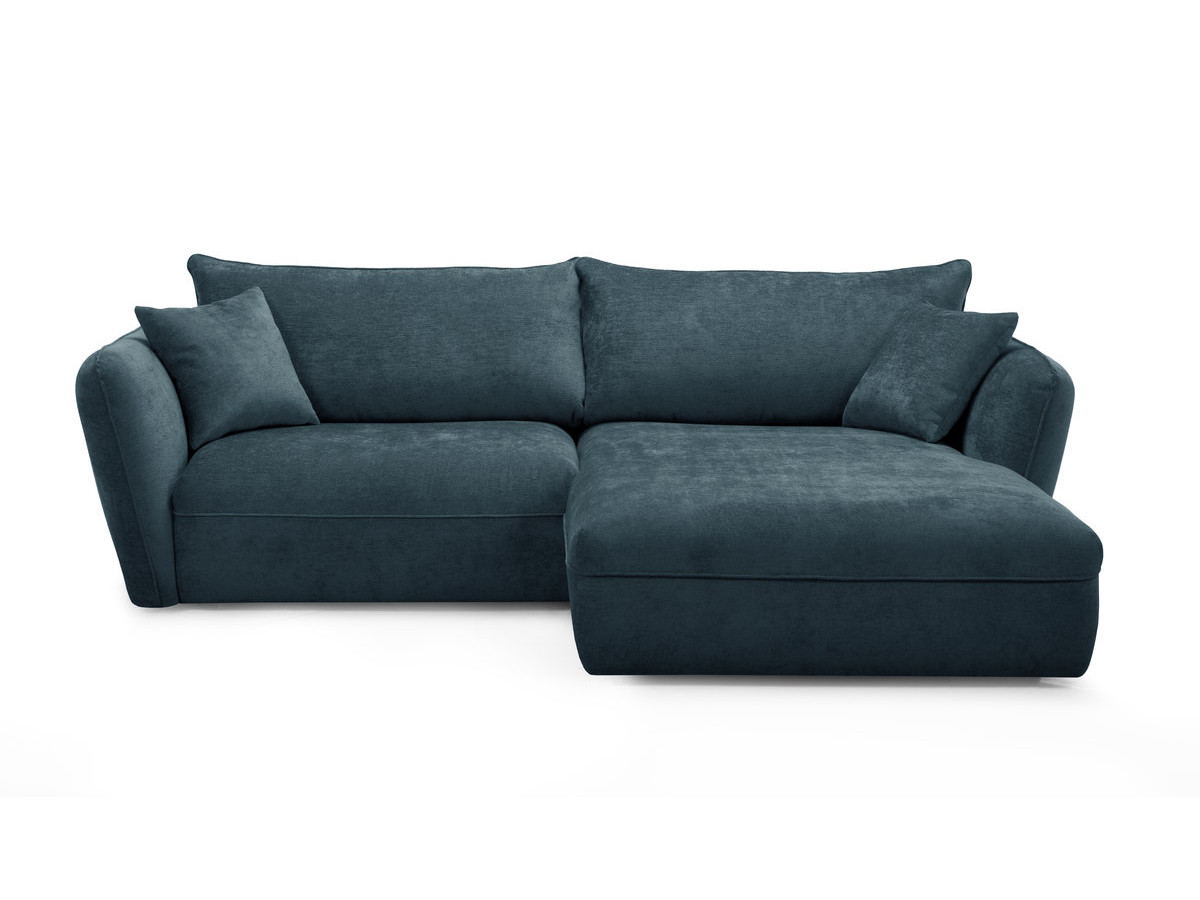 Bobochic Luigi Ecksofa Strukturstoff Blau Ecke rechts