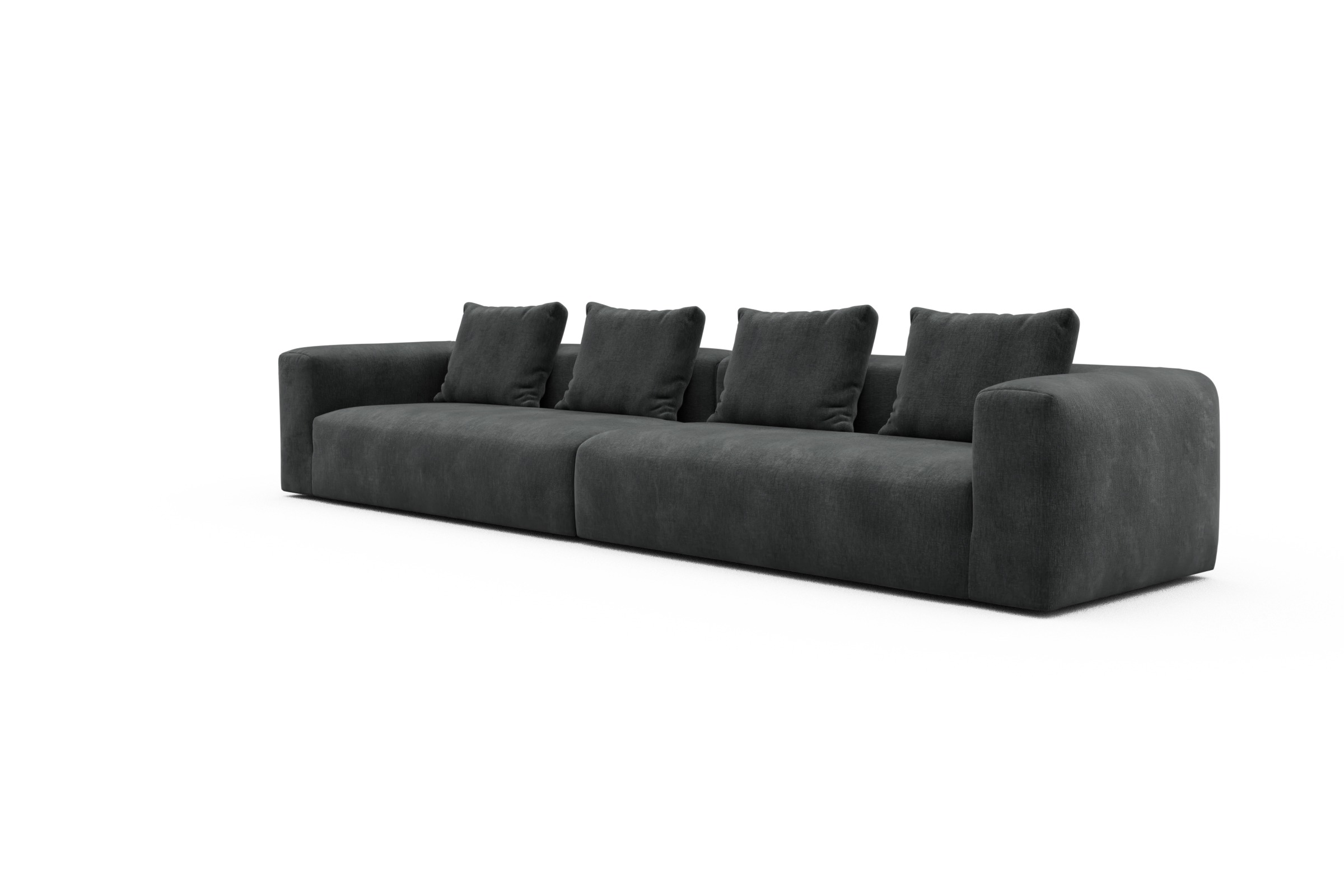 Sofa Modulares XXL Sofa Fred 5-Sitzer Smooth-Deep-Warm-Grey