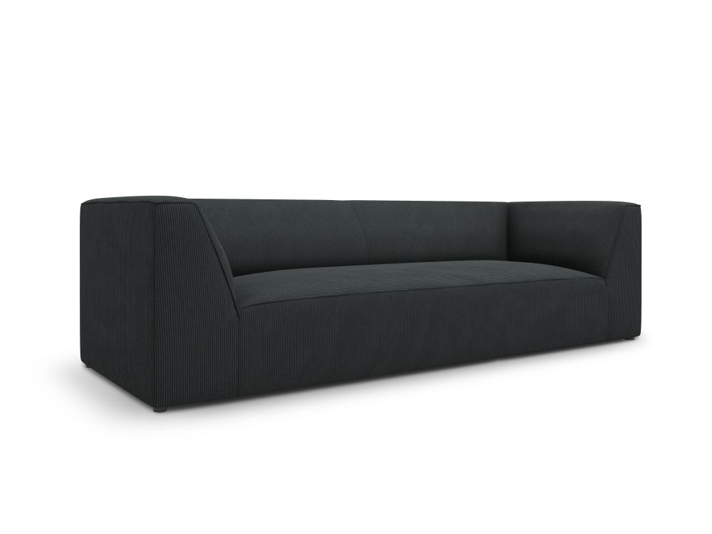 Cosmopolitan Design Sofa Siena 3-Sitzer Kord Scala Schwarz
