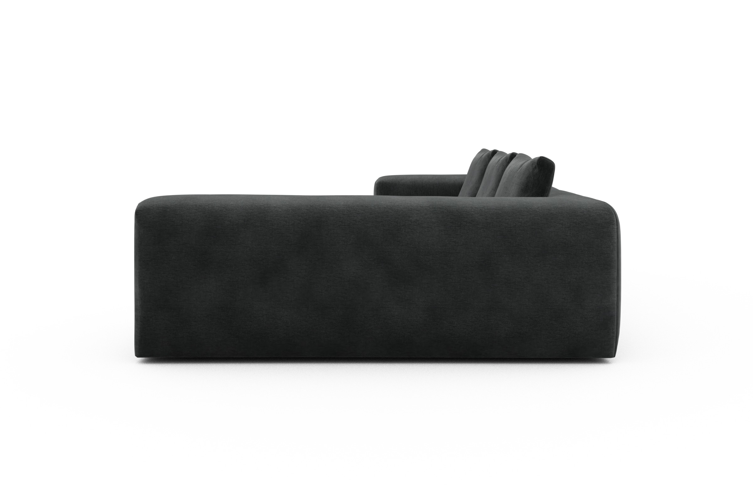 Ecksofa Fred 2x 2,5-Sitzer rechts offen Smooth-Deep-Warm-Grey