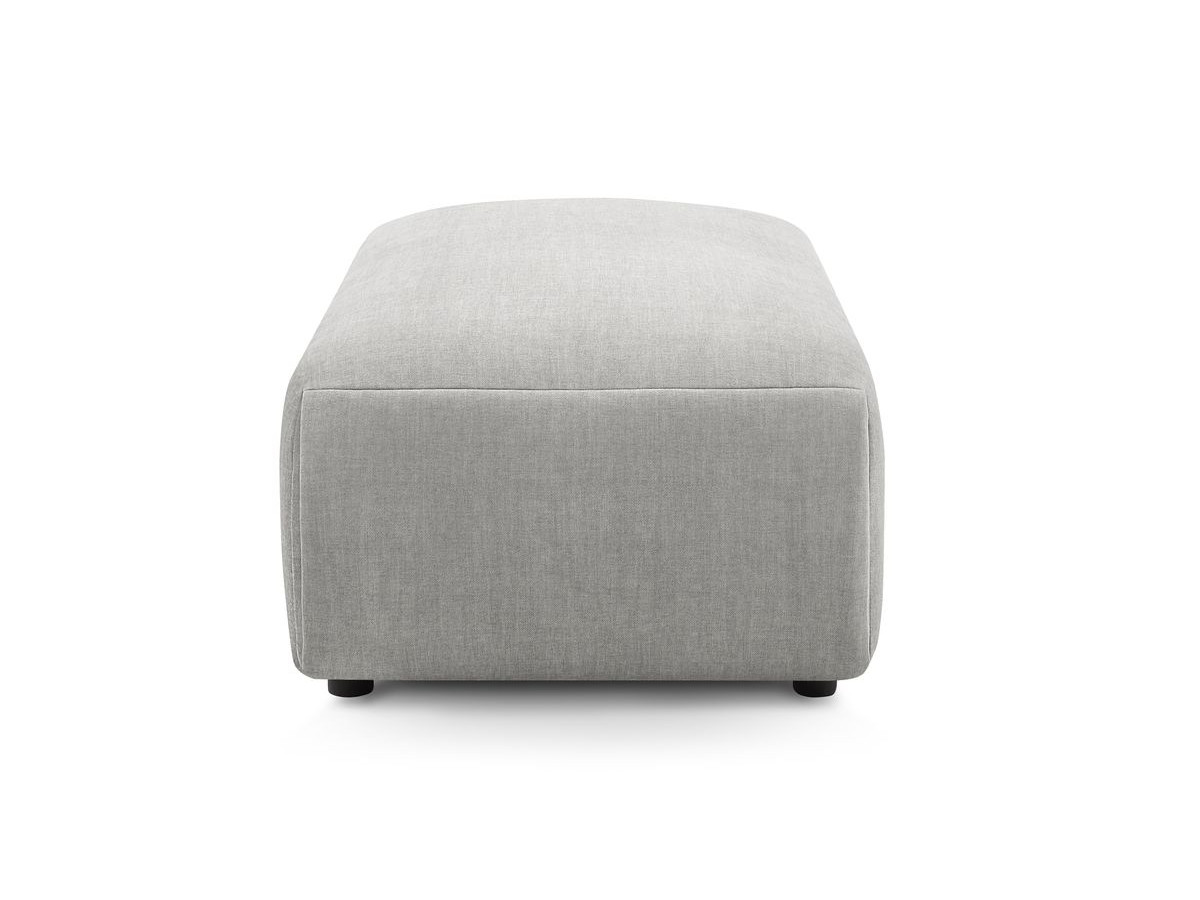Bobochic Jeanne Pouf 66 × 117 cm Samt Hellgrau