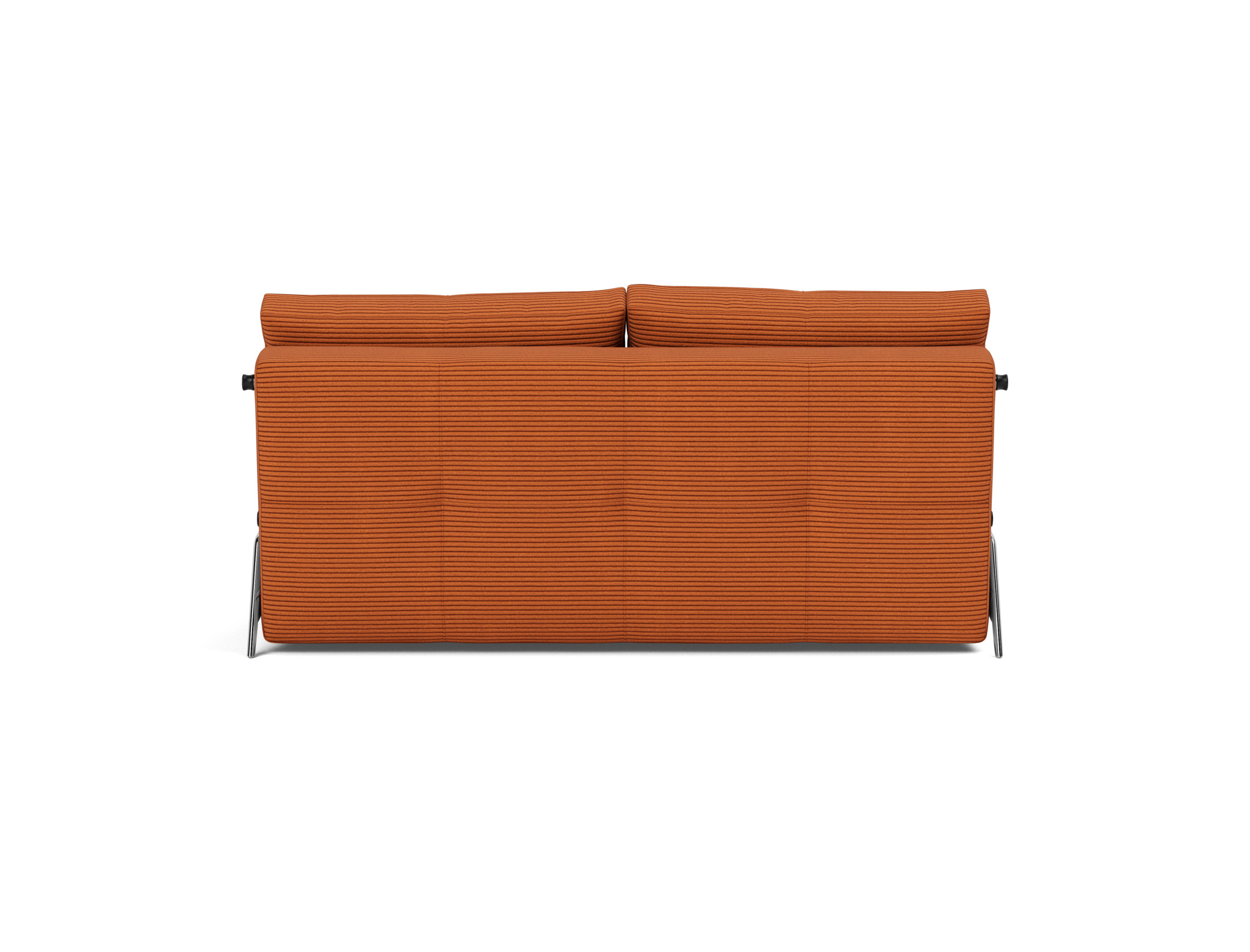Schlafsofa Cubed 160 Kord Corduroy 595-Burnt-Orange Beine Aluminium