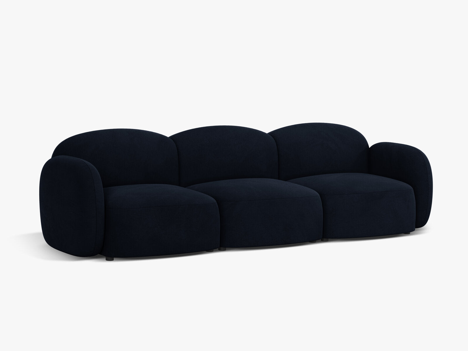 Micadoni Sofa Blair 3-Sitzer Samt Casino Königsblau