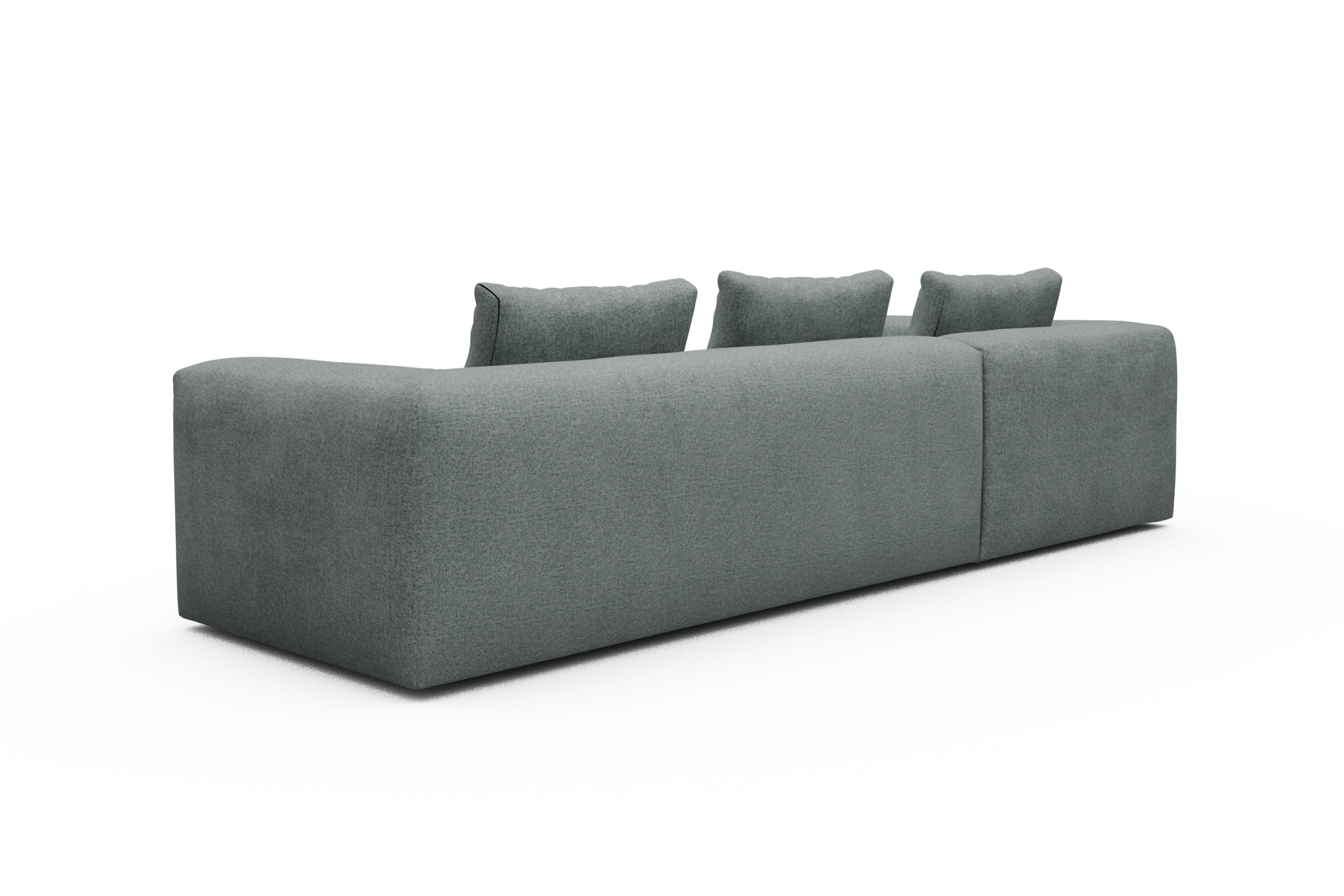 Ecksofa Fred Relax-Ecke links mit 2,5-Sitzer Casone-Light-Mixed-Green