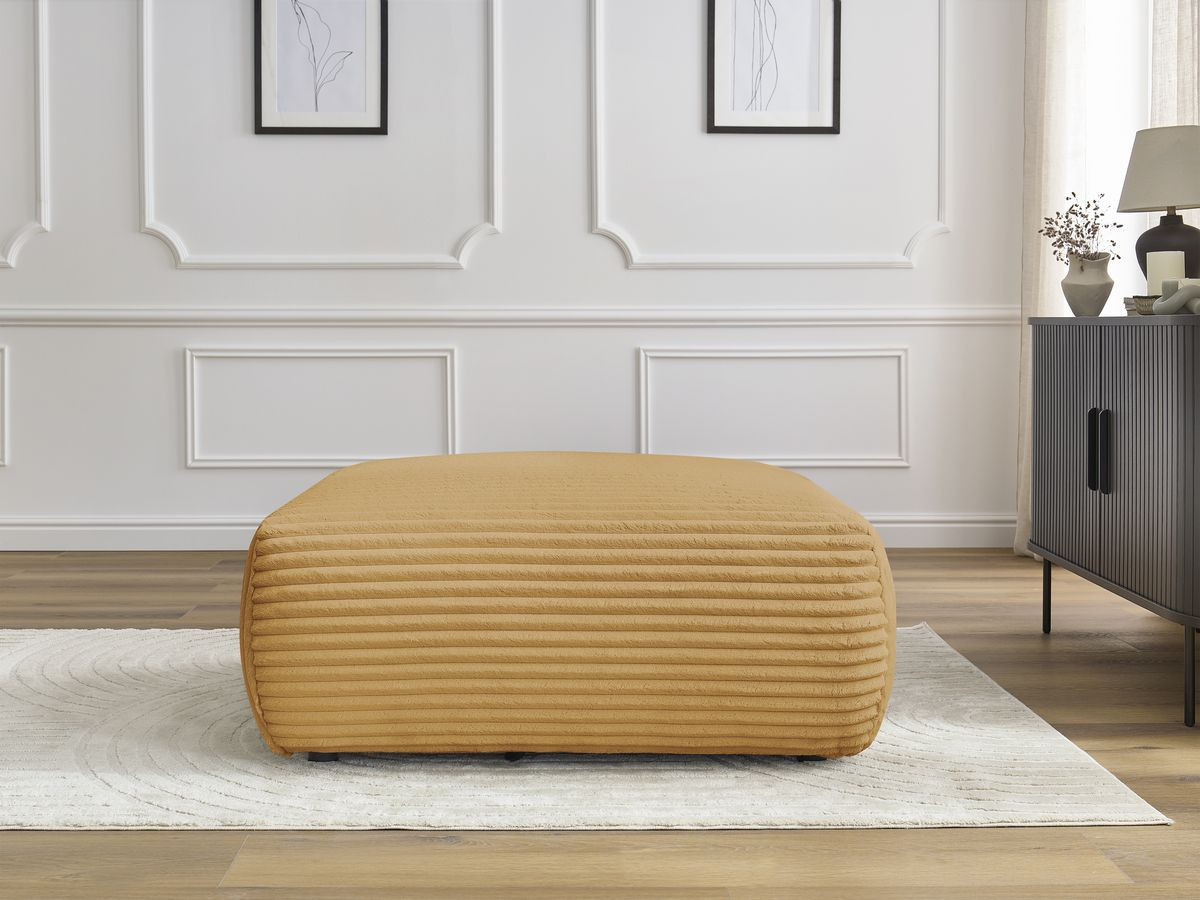 Bobochic Lucien Pouf Breitcord weich Gelb