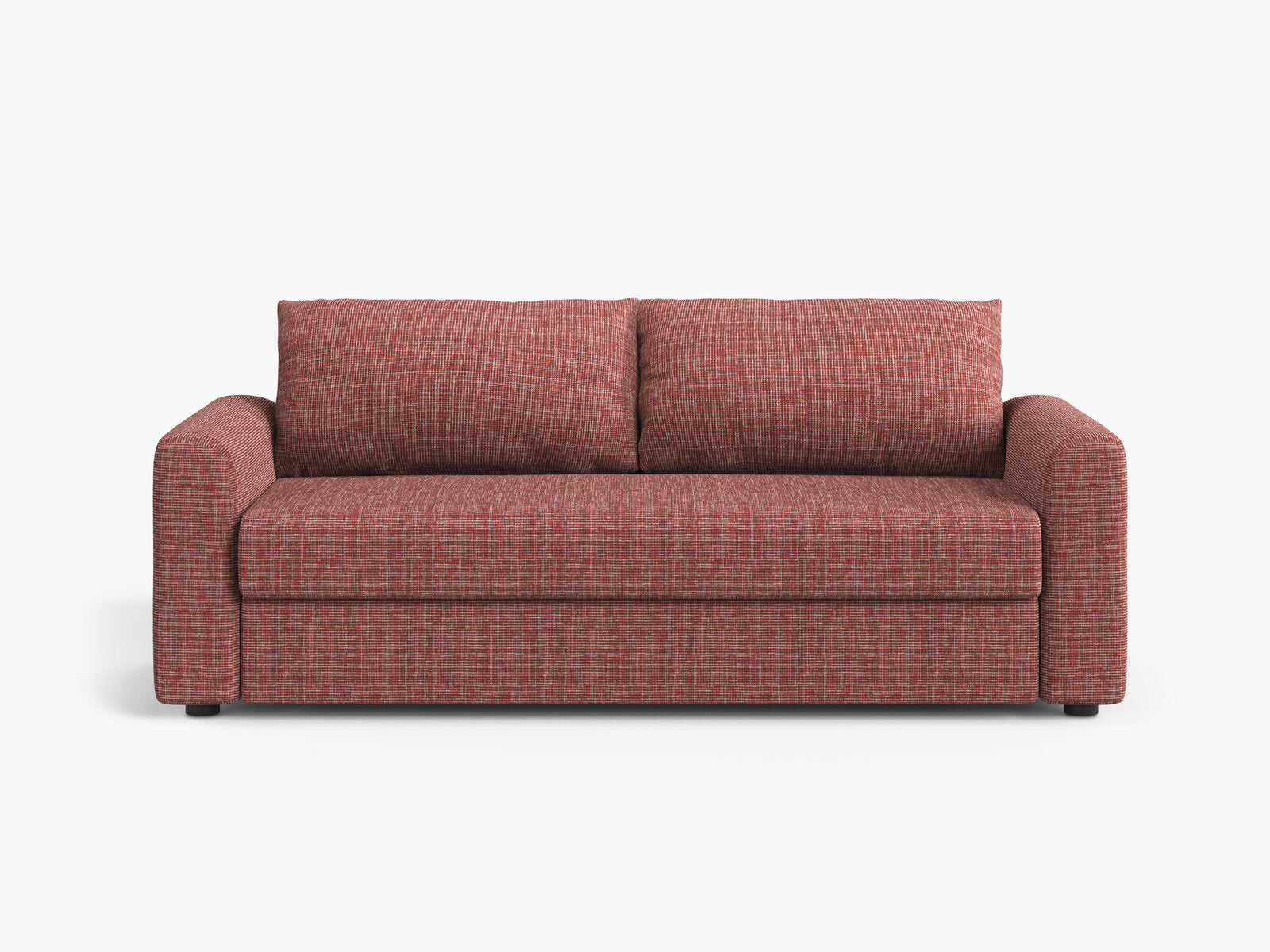 Micadoni Sofa mit Schlaffunktion David 3-Sitzer Strukturierter Stoff Baltimore Rot