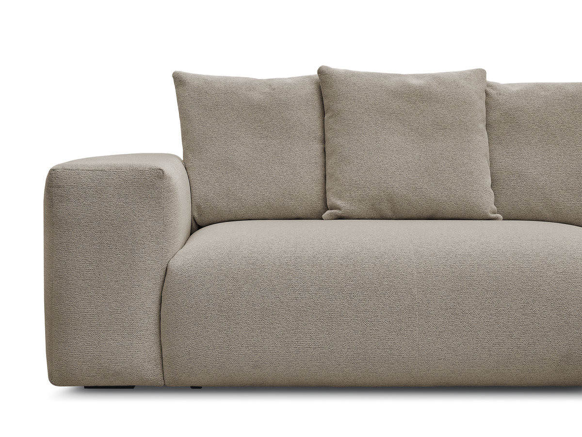 Bobochic Voltaire Ecksofa 268 × 214 cm Melange-Stoff Taupe Ecke rechts
