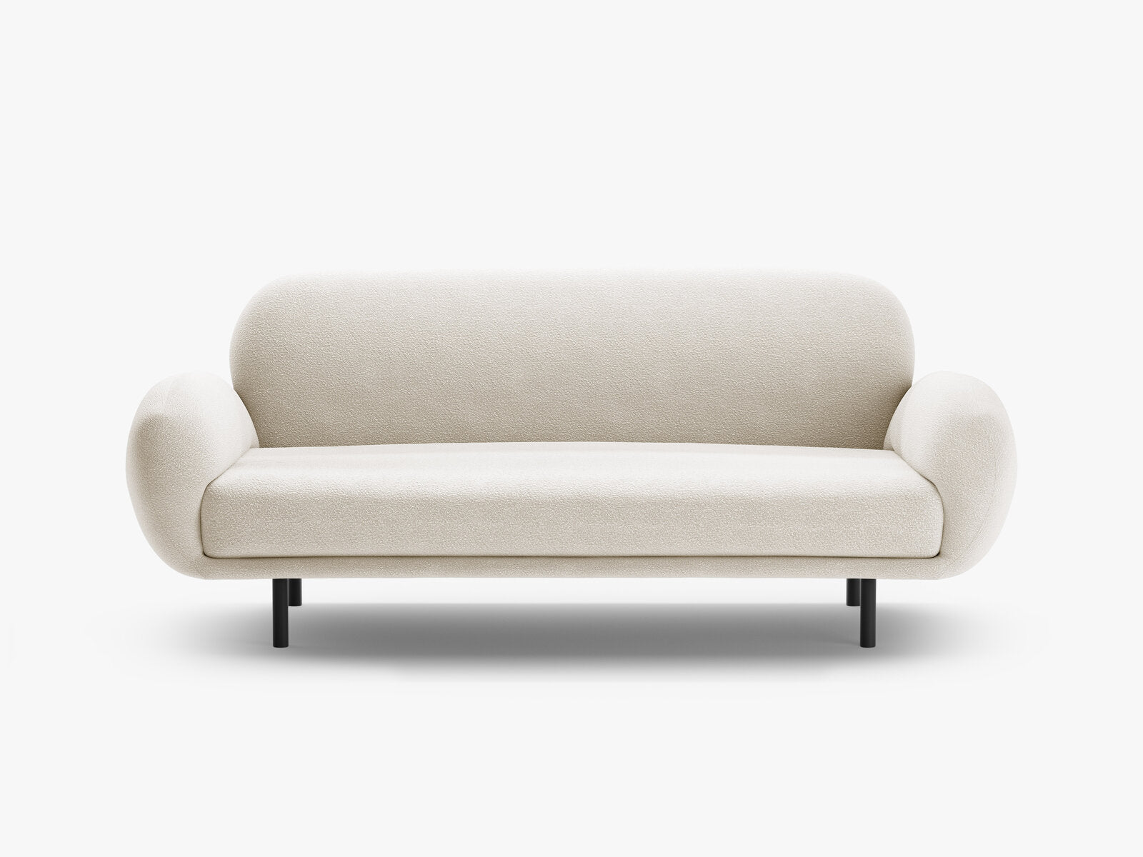 Micadoni Sofa Poppy 2-Sitzer große Version Boucle Baloo Weiß