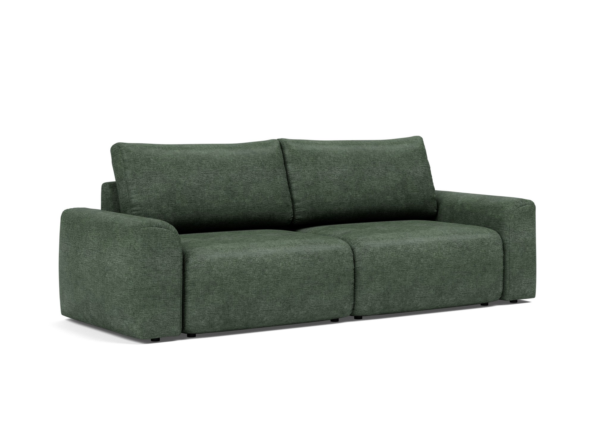 Schlafsofa Norum mit Chunky-Armlehnen Flachgewebe Avella 281-Pine-Green