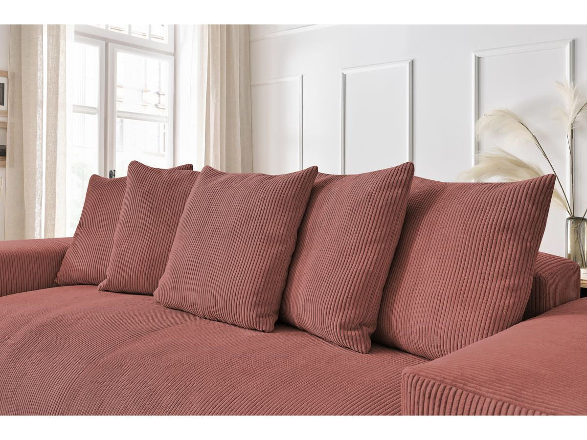 Bobochic Voltaire Sofa 3-Sitzer 280 × 124 cm Cordsamt Rosa