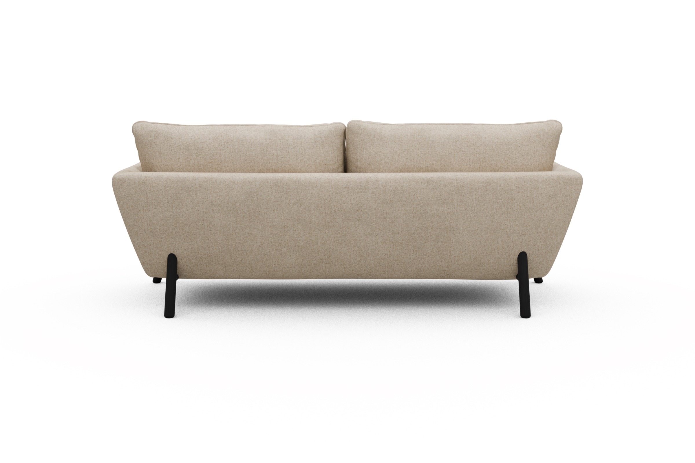Sofa Emil 3-Sitzer Beinfarbe Eiche Schwarz Casone-Natural-Beige