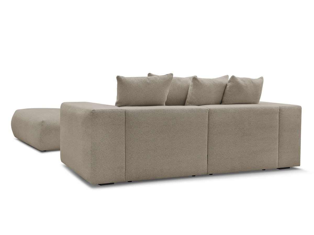 Bobochic Voltaire Sofa 4-Sitzer mit Pouf 280 × 124 cm Melange-Stoff Taupe