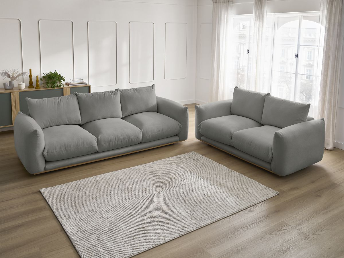 Bobochic Ernest Sofa 5-Sitzer Stoff Dunkelgrau