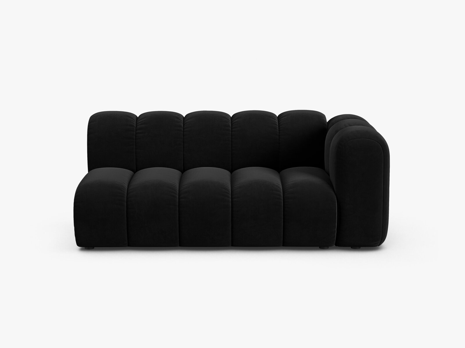 Micadoni Modul Lupine 3-Sitzer Samt Salvador Schwarz Rechts