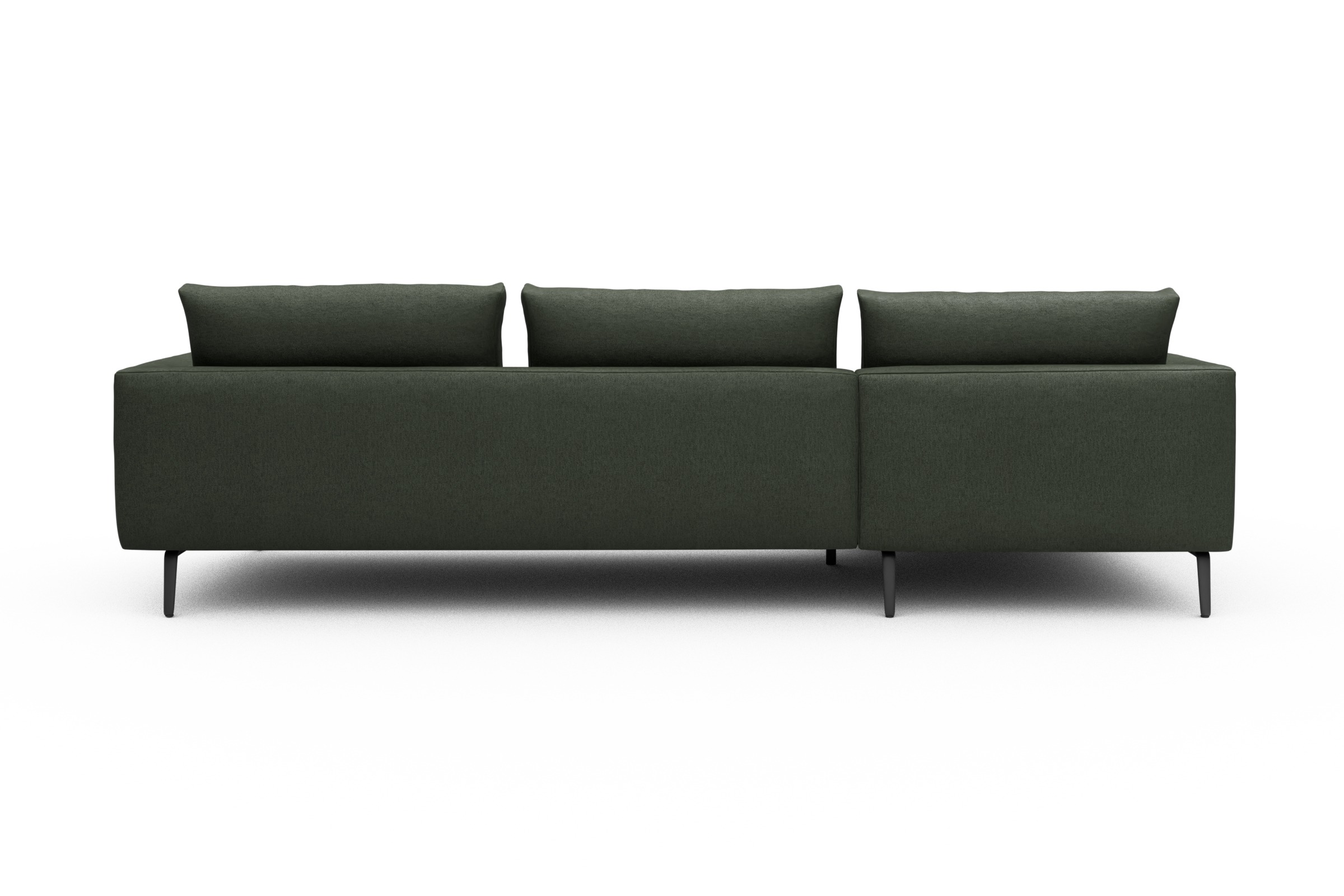 Ecksofa Karl Chaiselongue links mit 2,5-Sitzer Denari-Forest-Green