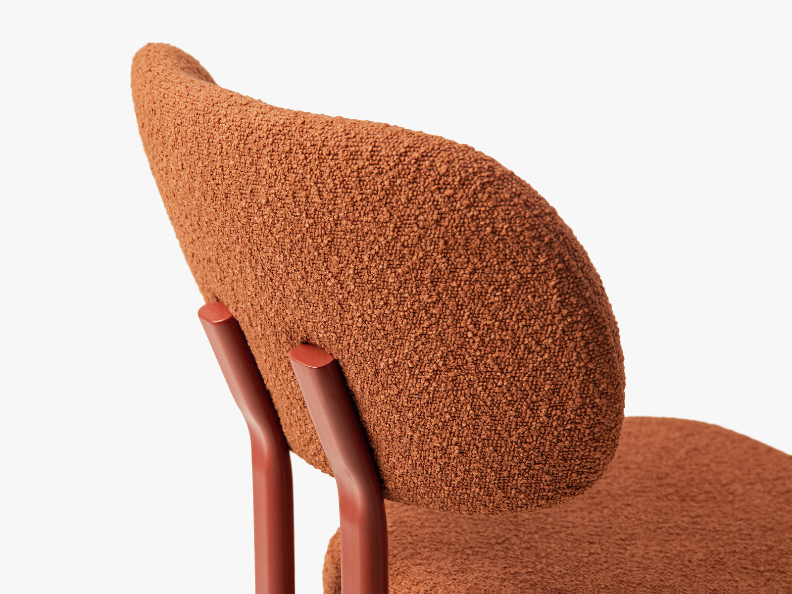 Micadoni Sam Samtiger Stuhl Boucle Baloo Terrakotta Rot