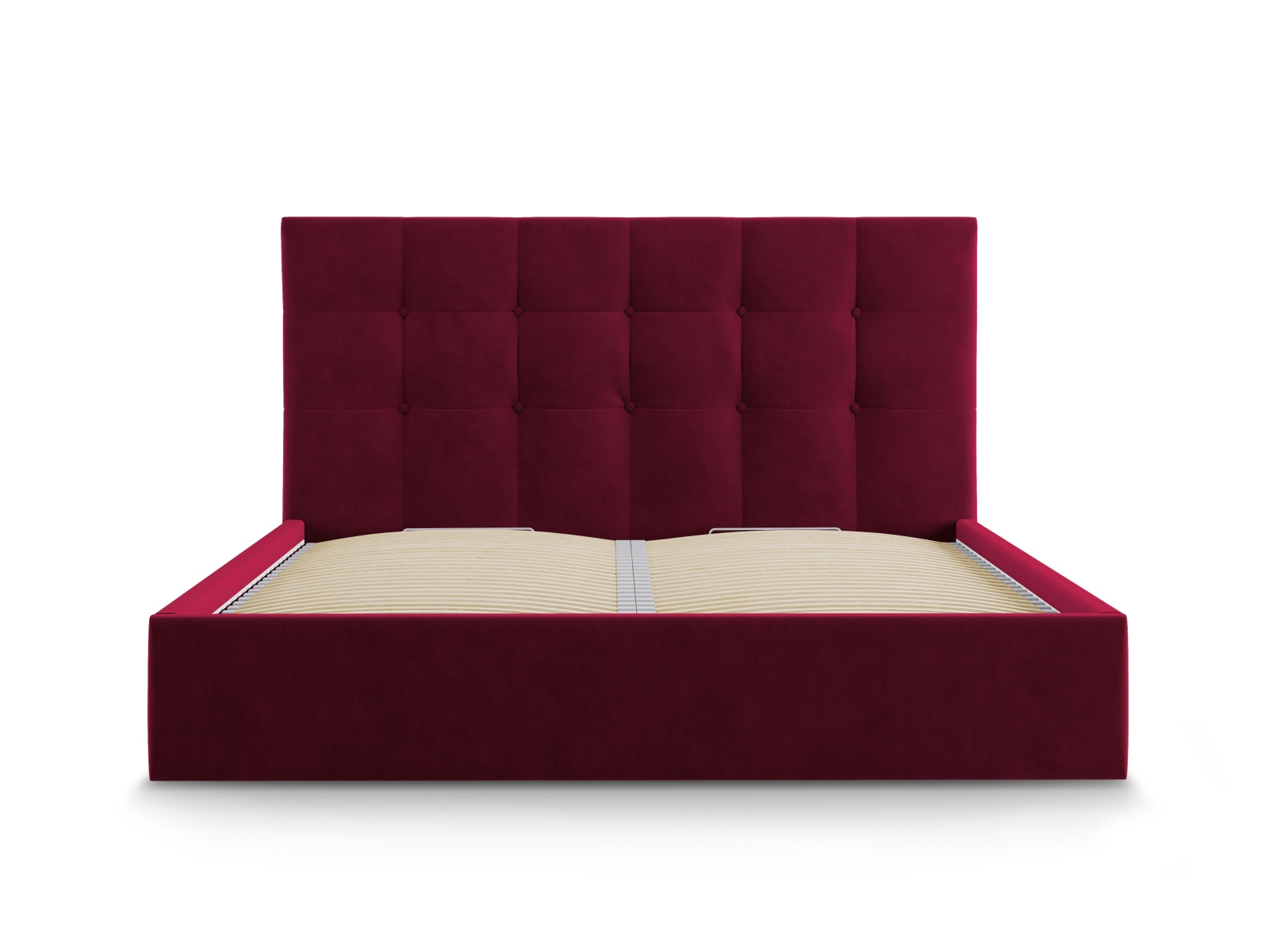 Micadoni Bett Phaedra Samt Matt Velvet Dunkelrot 160x200