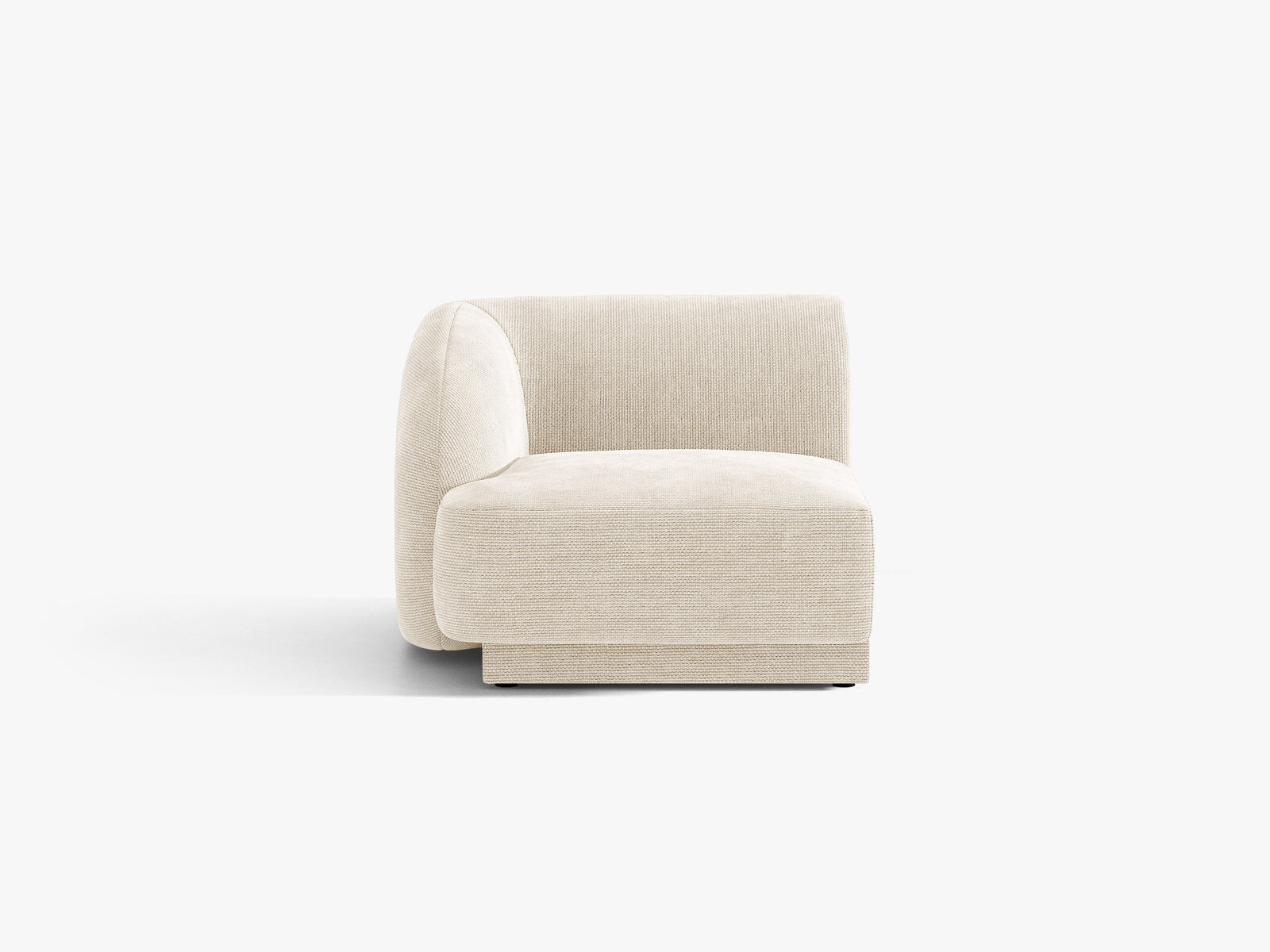 Micadoni Eckmodul Miley 1-Sitzer Links Chenille Eden Elfenbein