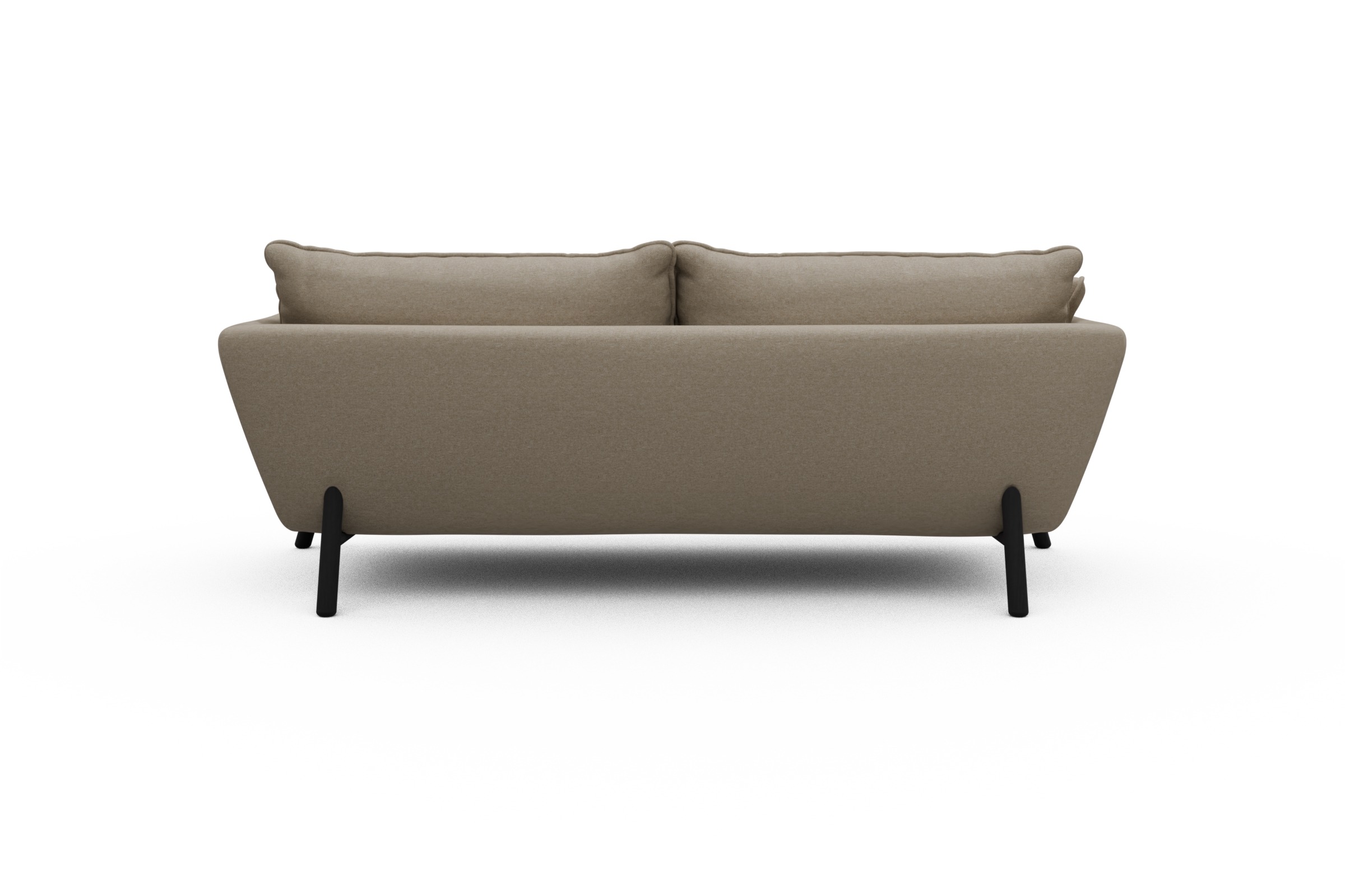 Sofa Emil PREMIUM 3-Sitzer Beinfarbe Eiche Schwarz Satya-Natural