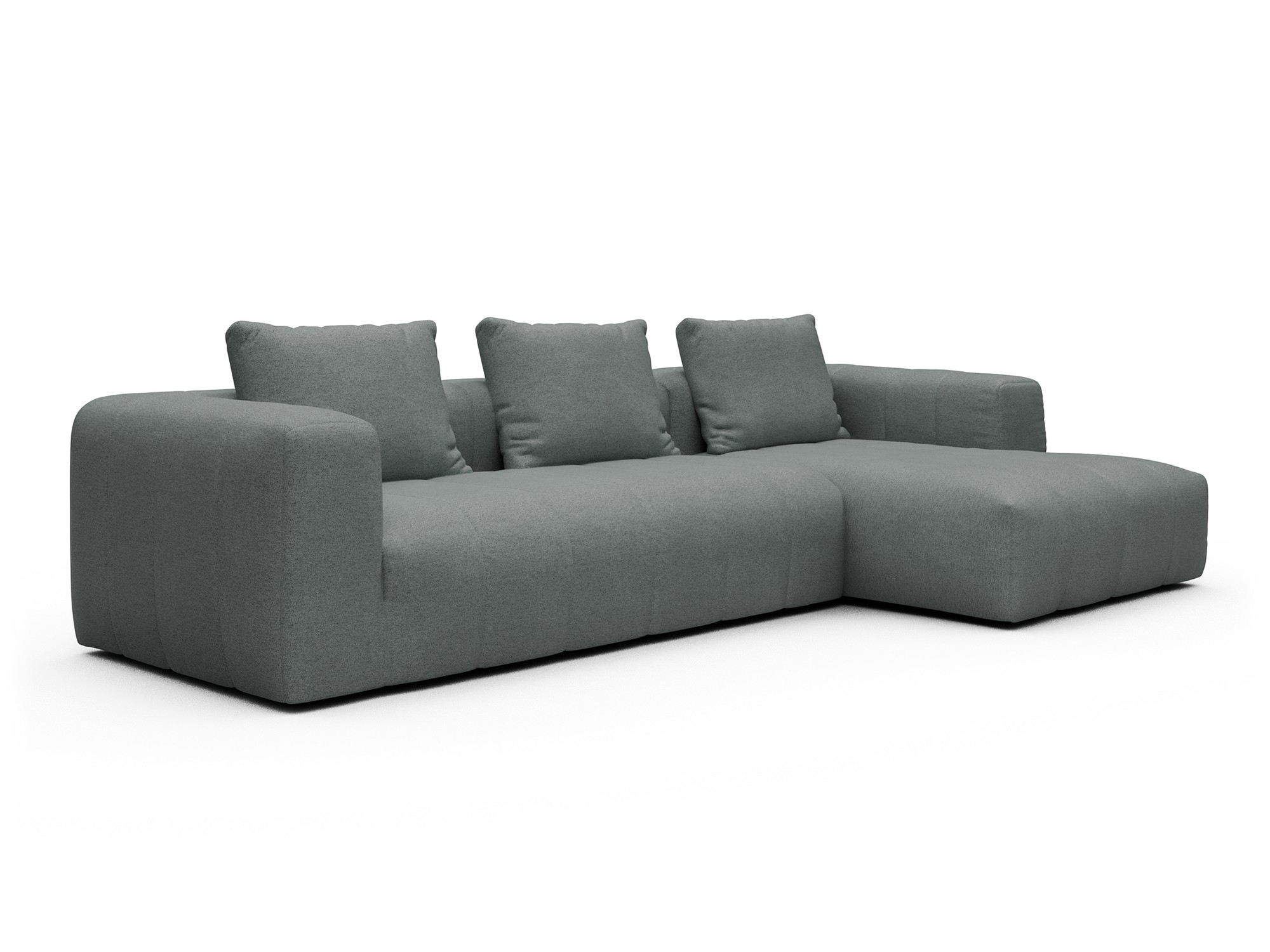 Hugo 2,5-Sitzer Armlehne links mit Chaiselongue Denari-Soft-Grey moebelfaktor