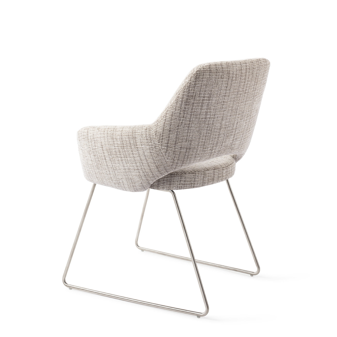 Jesper Home Esszimmerstuhl Yanai Caramel Grid Slide Stahl