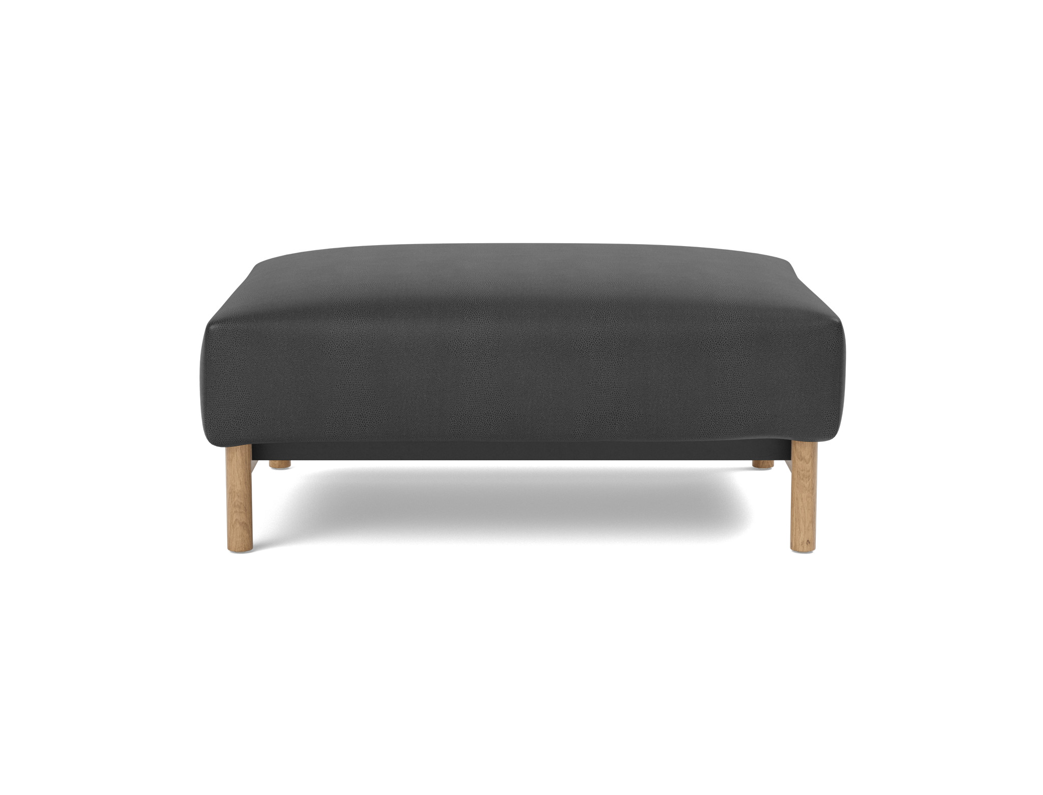 Hocker Malloy Lederoptik Faunal 550-Black Beine Eiche