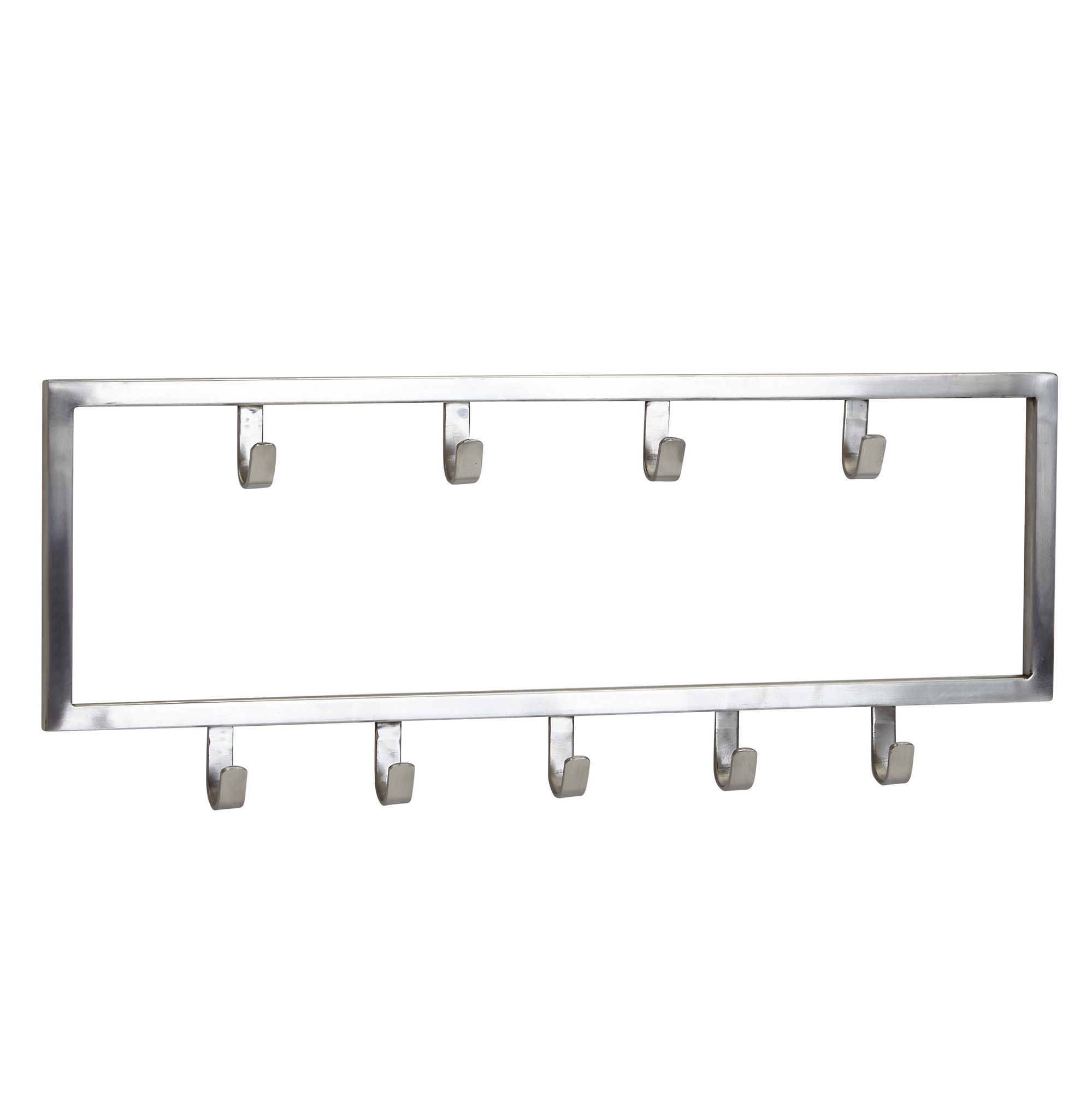 Wandgarderobe Gardabaer Metall Silber 50 × 4 × 20 cm
