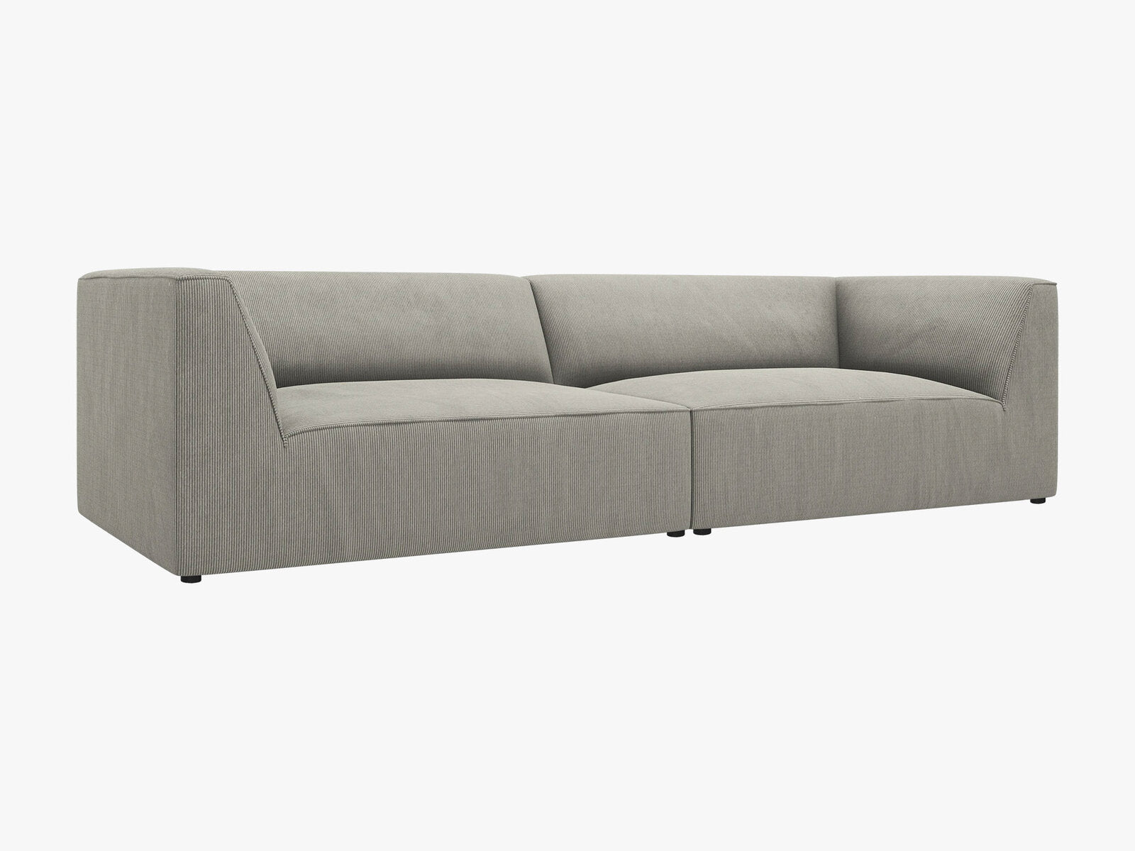 Micadoni Sofa Ruby 4-Sitzer Kord Scala Hellgrau