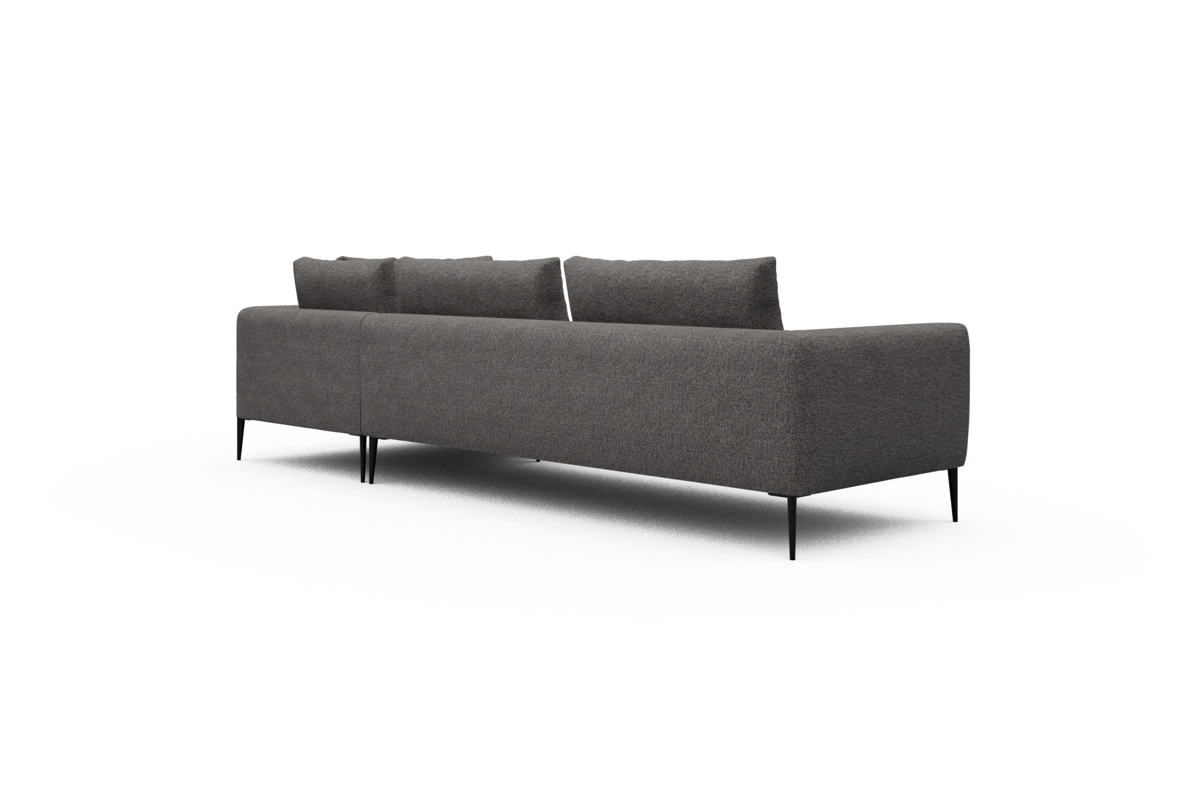 Ecksofa Paul Relax-Ecke links mit 3-Sitzer Carreno-Salt-and-Pepper