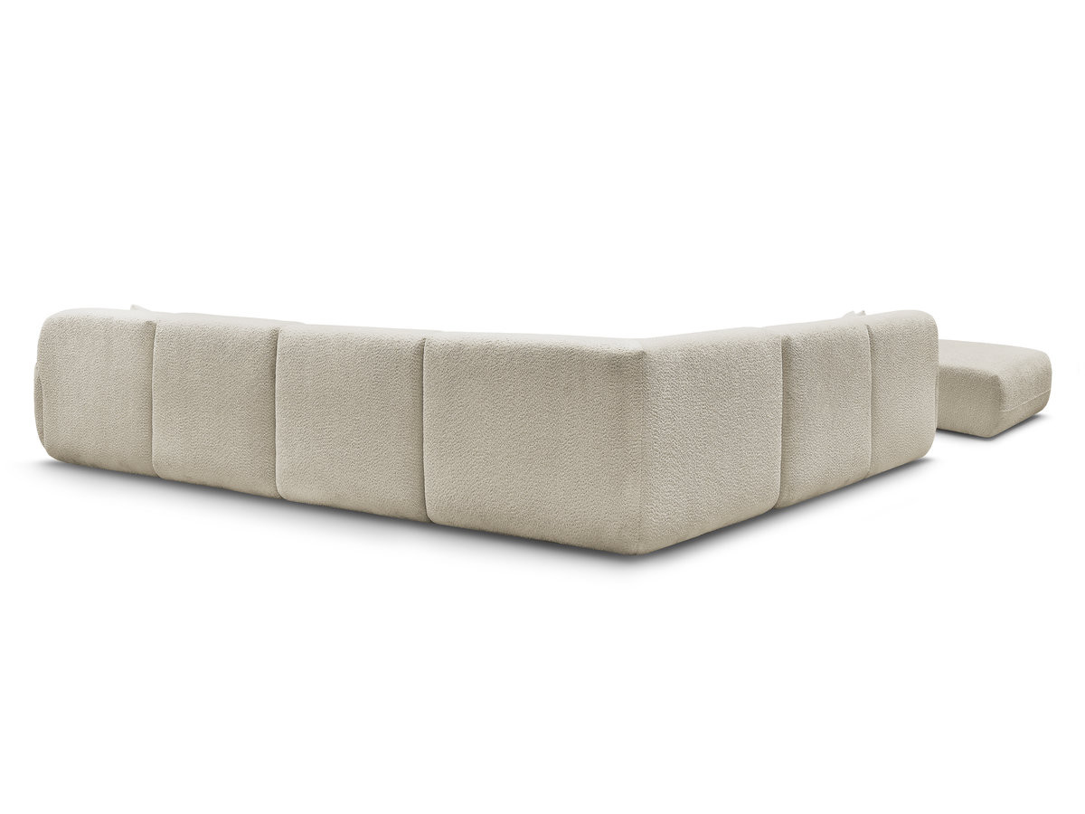 Bobochic Anda Wohnlandschaft mit Pouf 373 × 289 cm Chenille Beige Ecke links