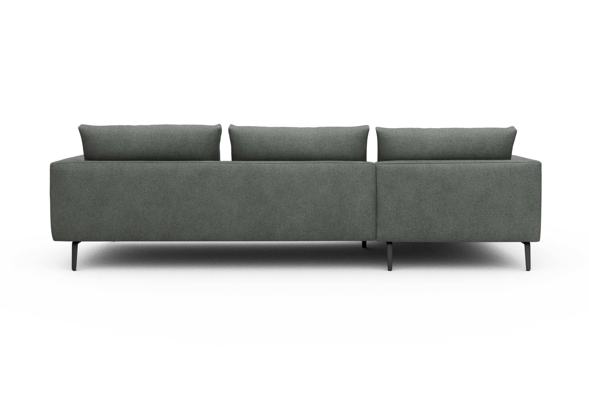 Ecksofa Karl Chaiselongue links mit 2,5-Sitzer Boucle-Ash-Grey