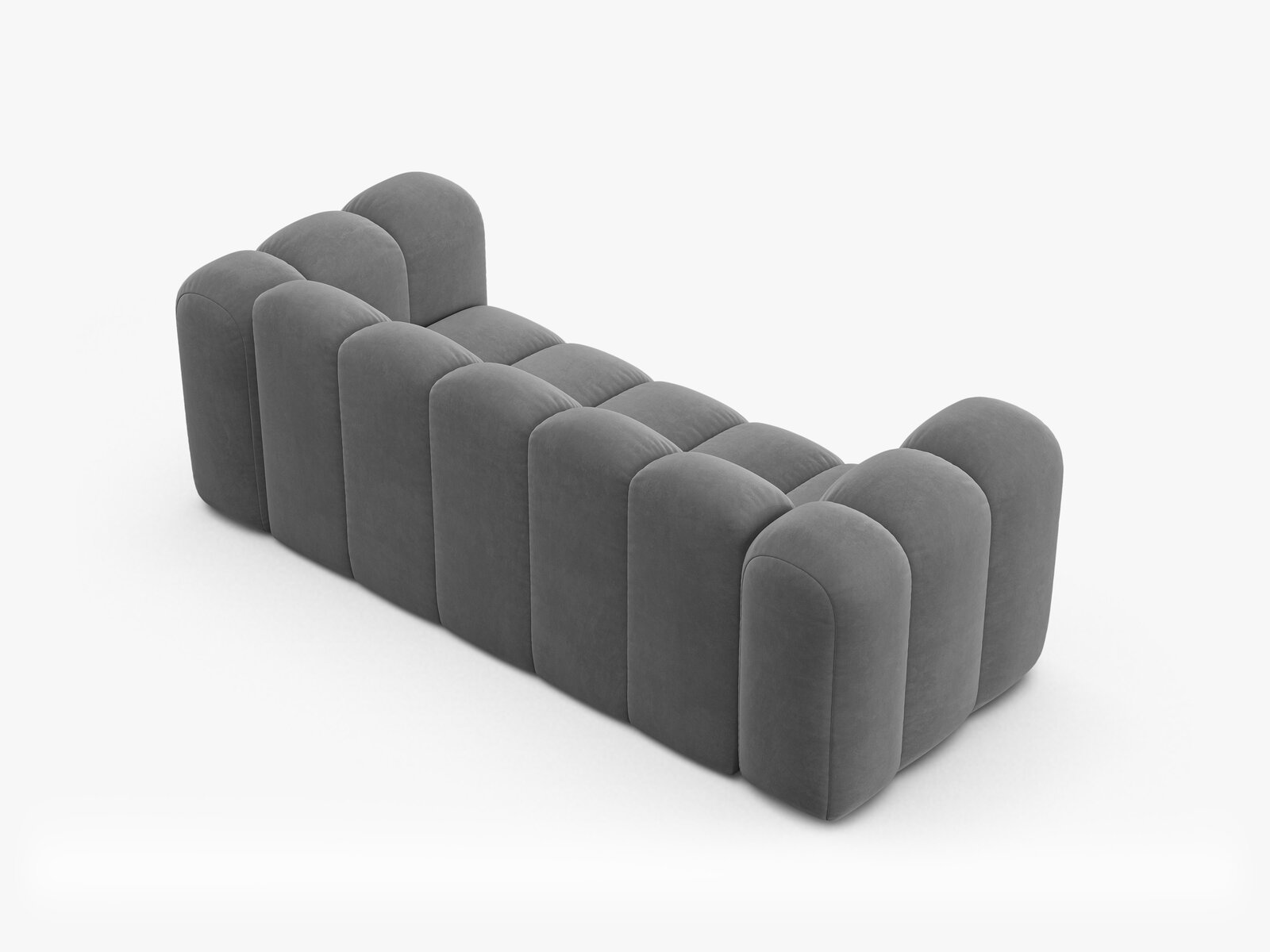 Micadoni Sofa Lupine 2-Sitzer Samt Venus Hellgrau