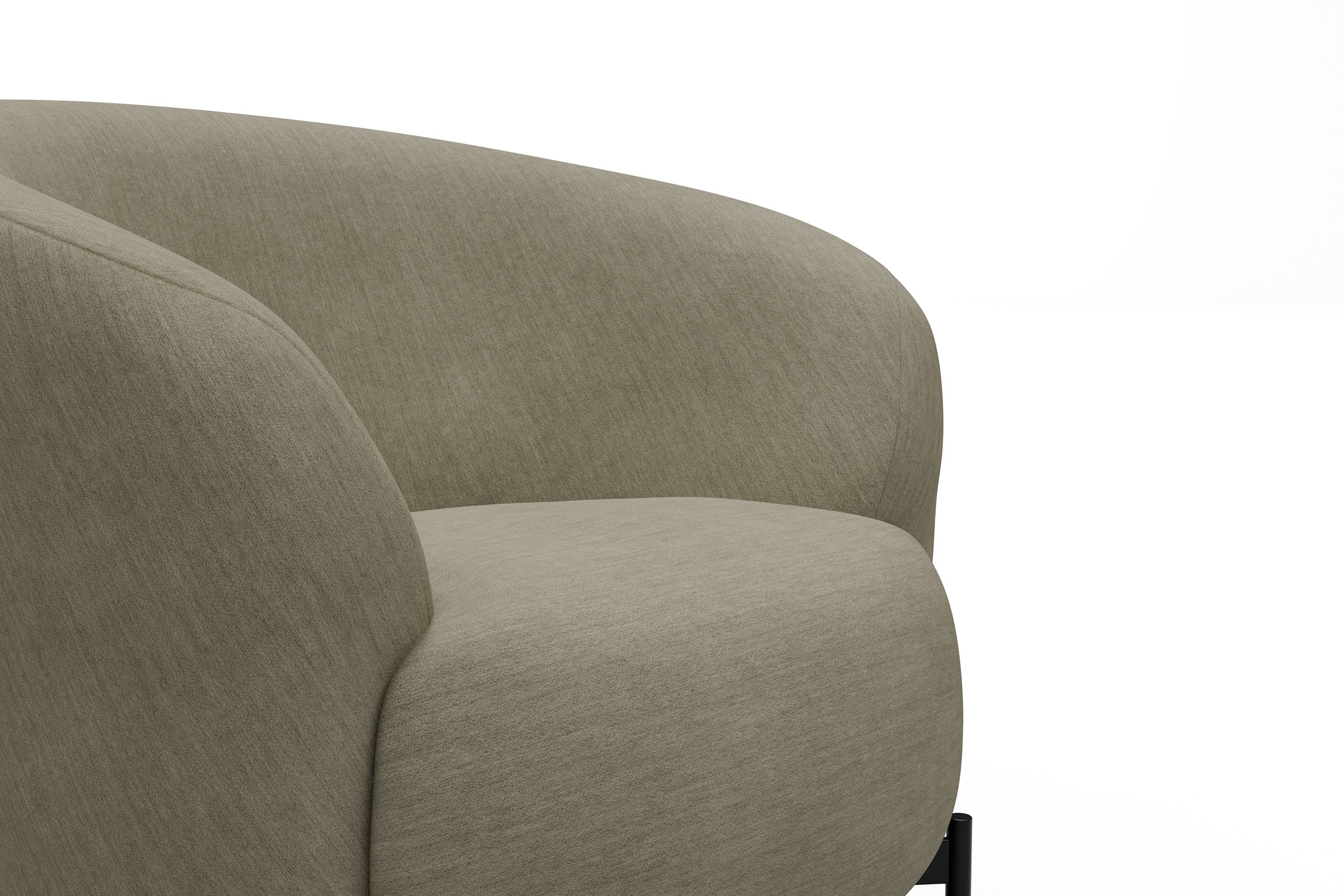 Sessel Ronda X-Metallgestell Schwarz Vivus-Dusty-Sand
