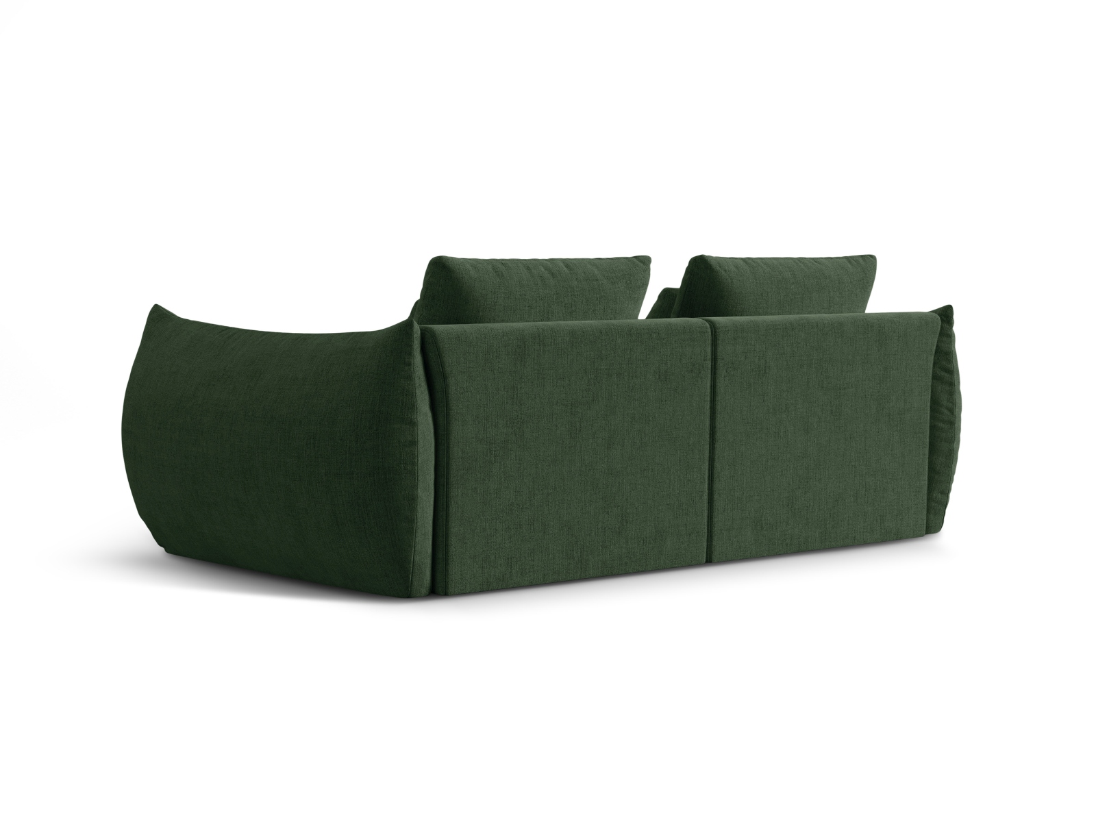 Micadoni Sofa Bloom 3-Sitzer Strukturierter Stoff Moßgrün