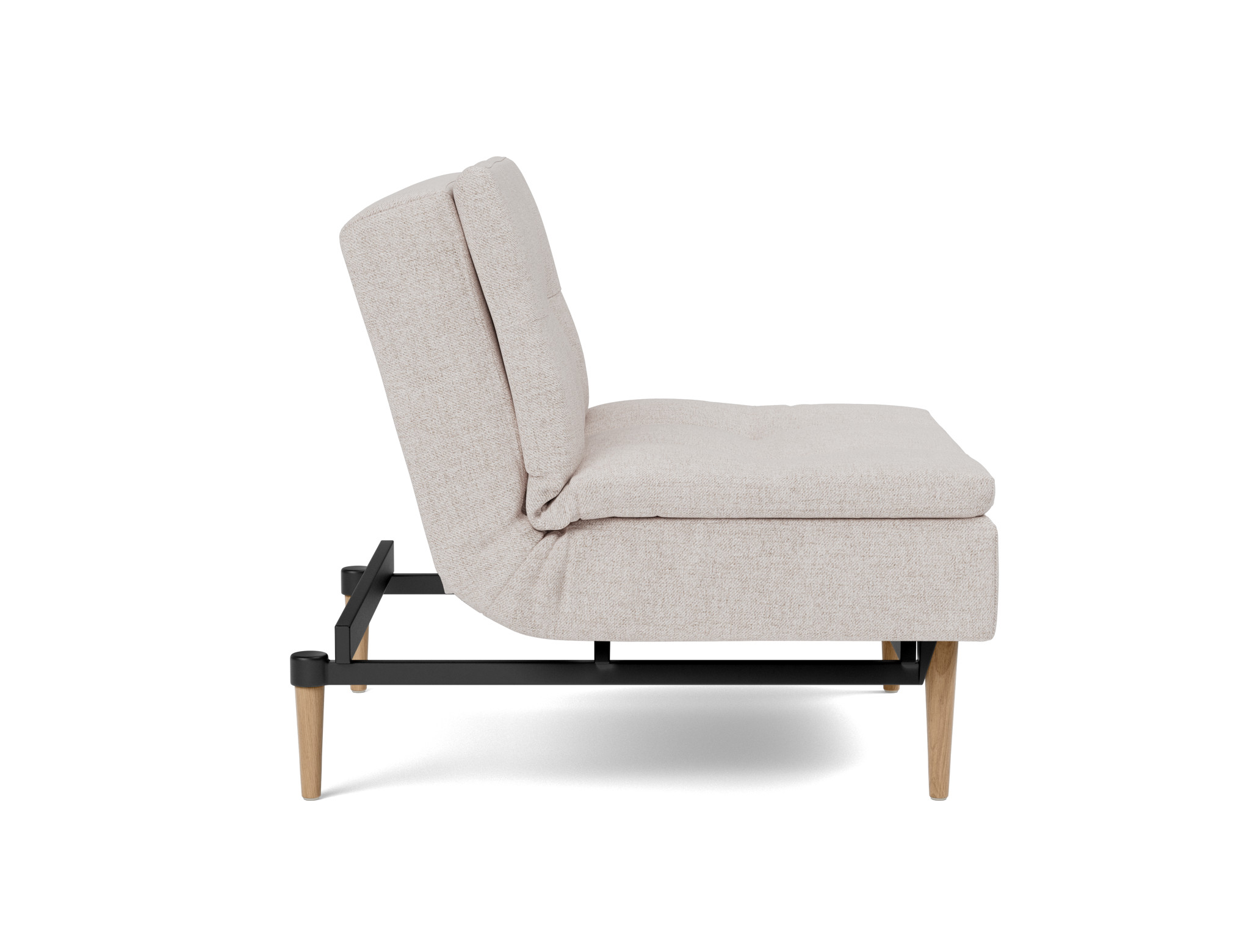 Sessel Dublexo Strukturierter Stoff Weda 300-Weda-Sand Beine Styletto Eiche hell