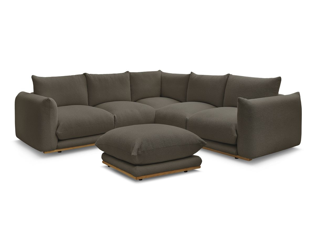 Bouclé-Stoff · Braun