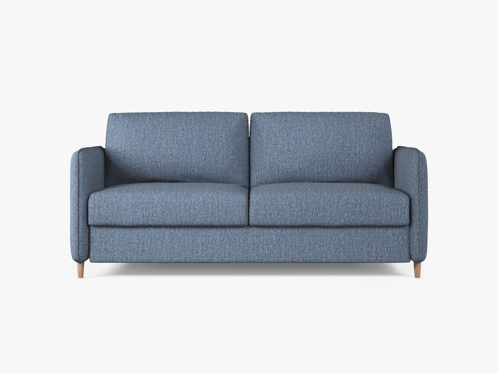 Micadoni Sofa mit Schlaffunktion Simo 3-Sitzer Strukturierter Stoff Babel Dunkelblau