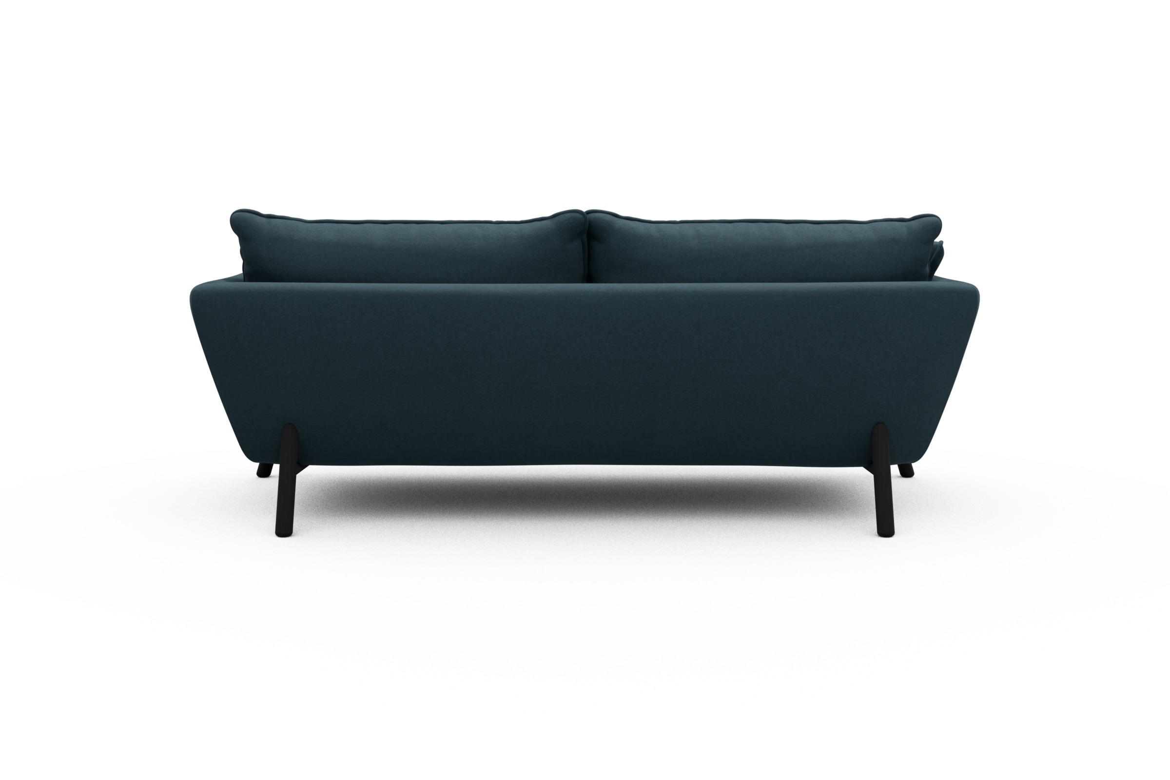 Sofa Emil PREMIUM 3-Sitzer Beinfarbe Eiche Schwarz Satya-Indigo