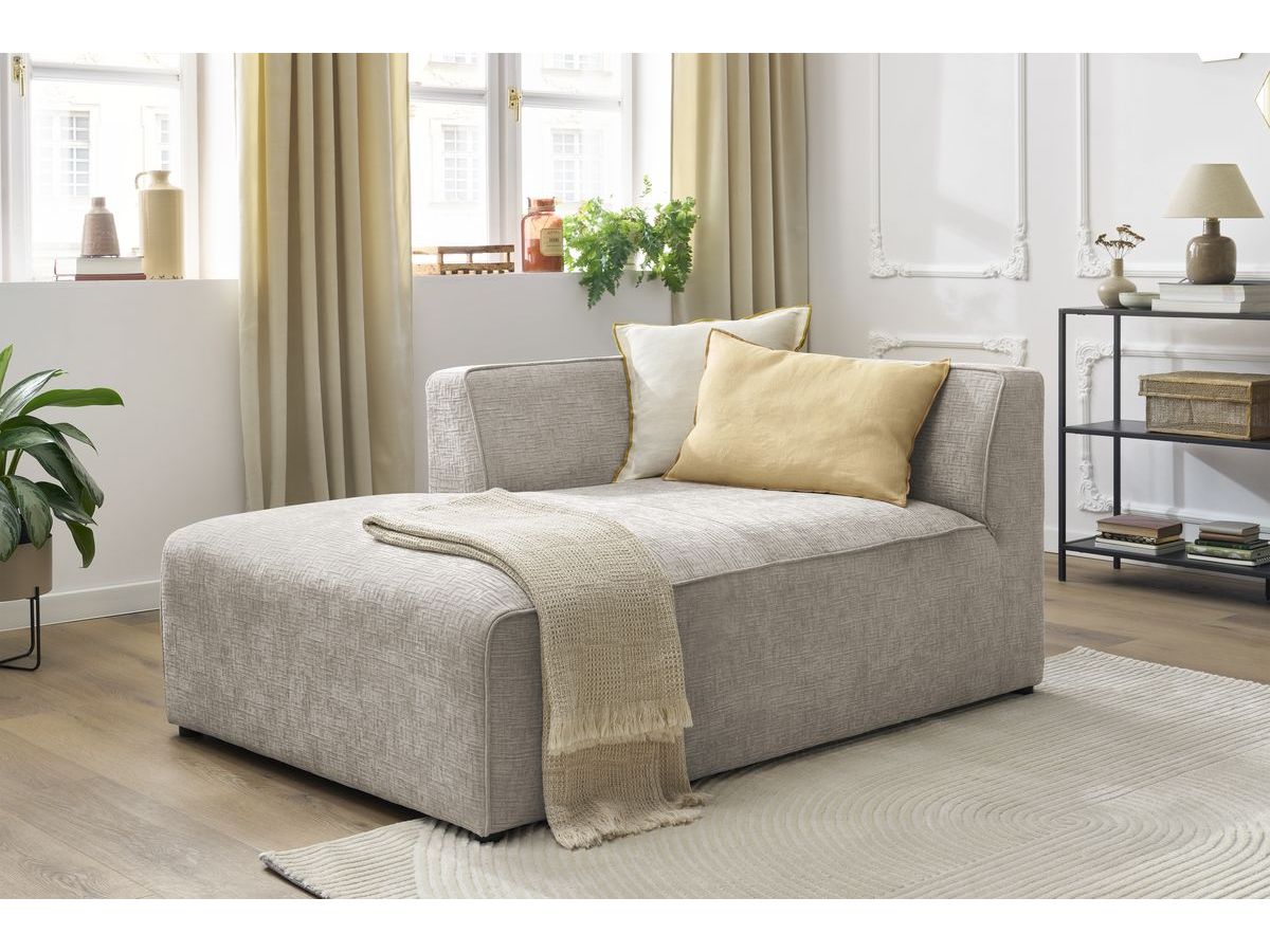 Bobochic Megeve Méridienne-Modul Strukturstoff Beige Ecke links